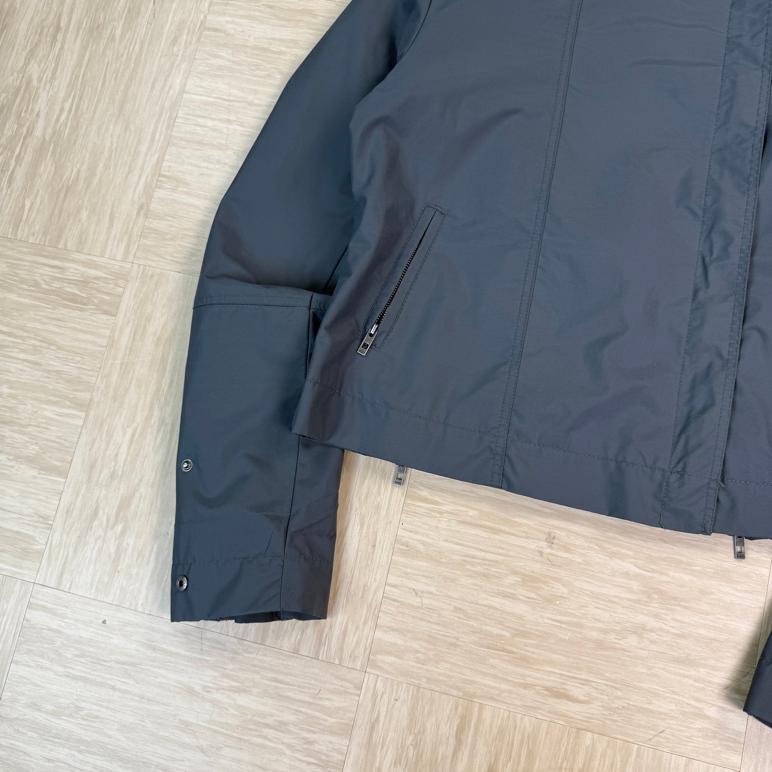 Bench 2000's technical nylon asymmetrical zip high collar jacket (S)