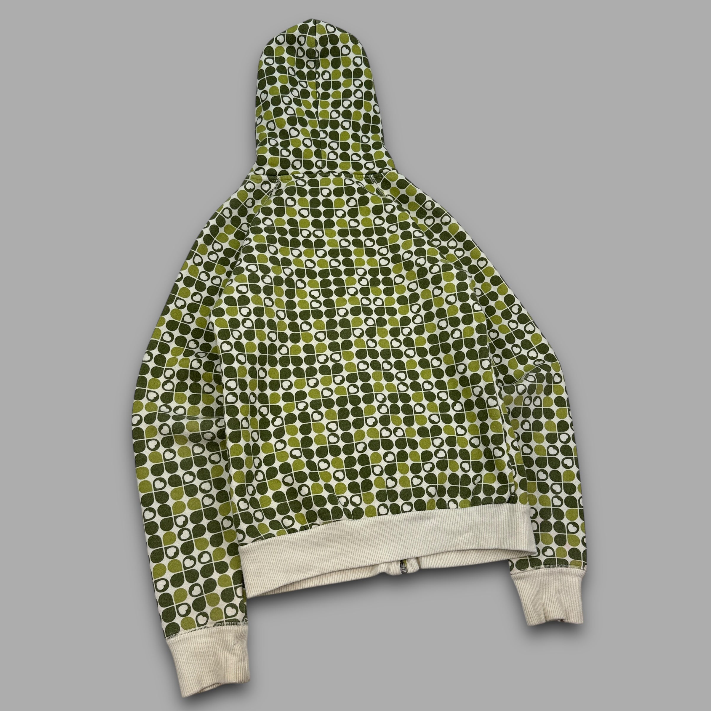 Animal 2000's graphic monogram fleece lined zip up hoodie (S) wms