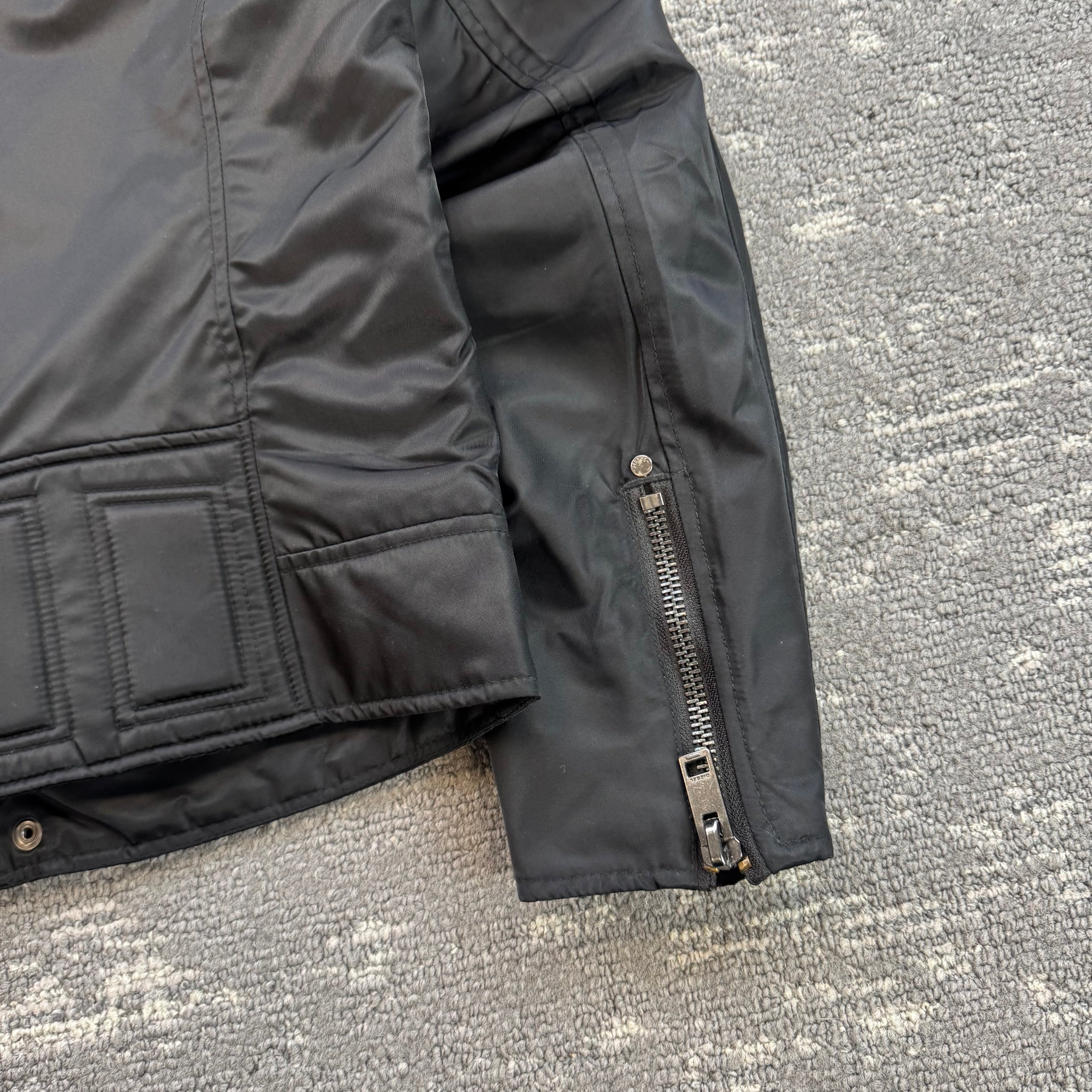 Diesel 2000's technical nylon fitted biker jacket (L)