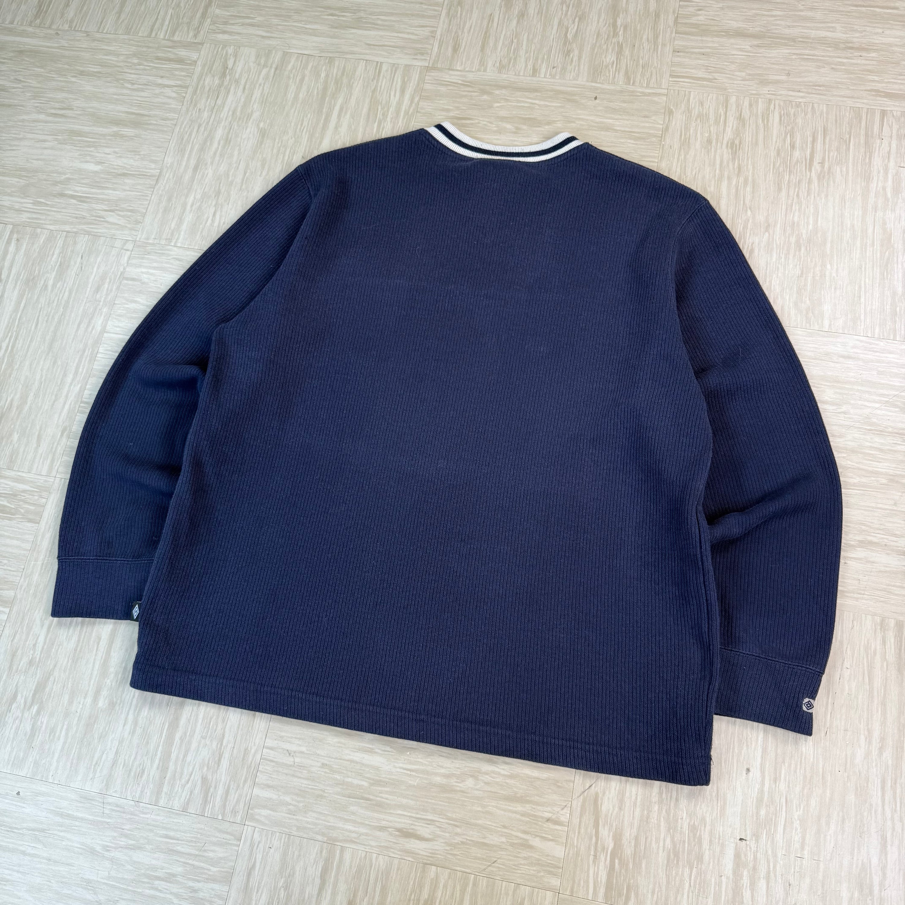 Umbro 1990's ribbed cotton knit sweatshirt (M-L)