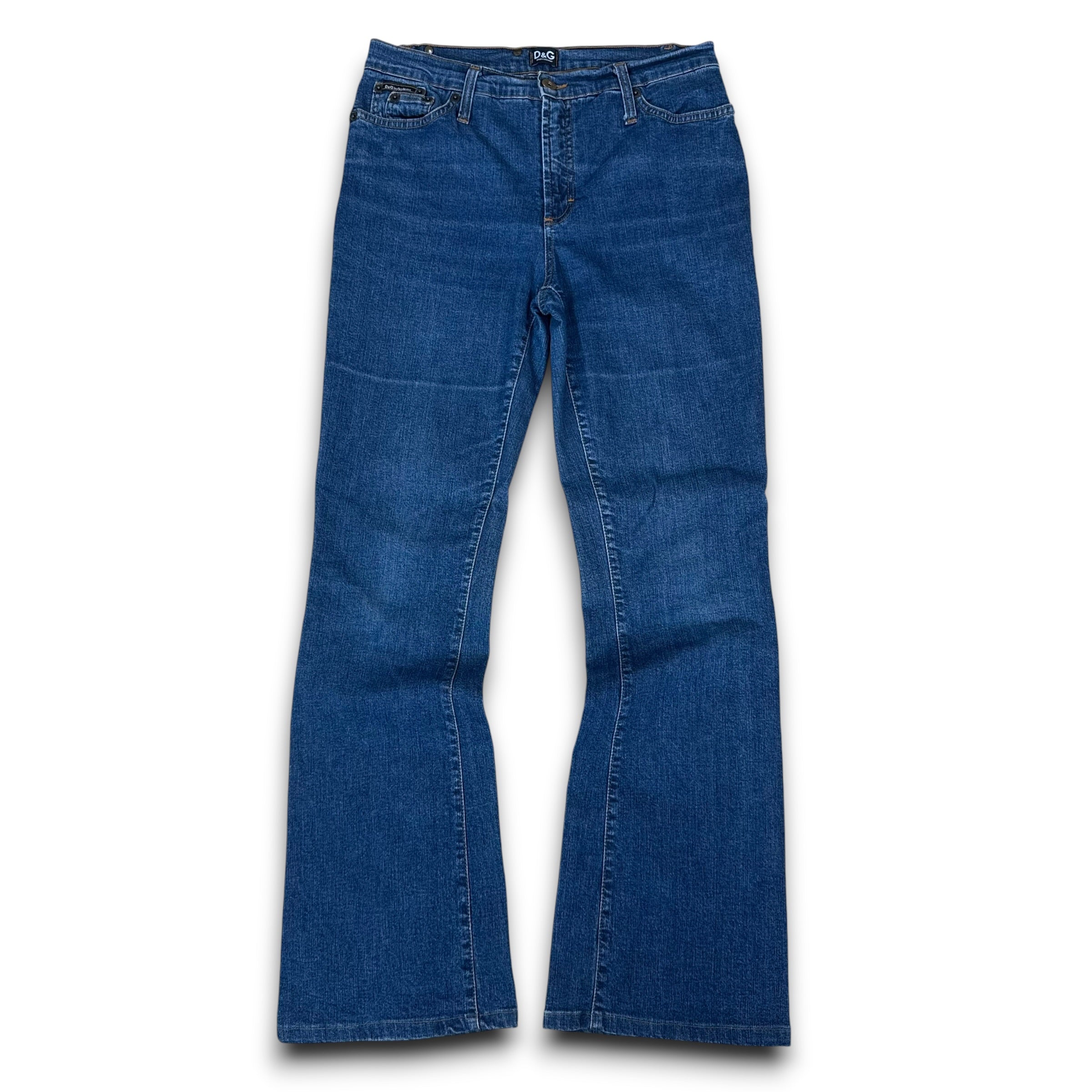Dolce and gabbana 2000's fitted denim flare jeans (S)