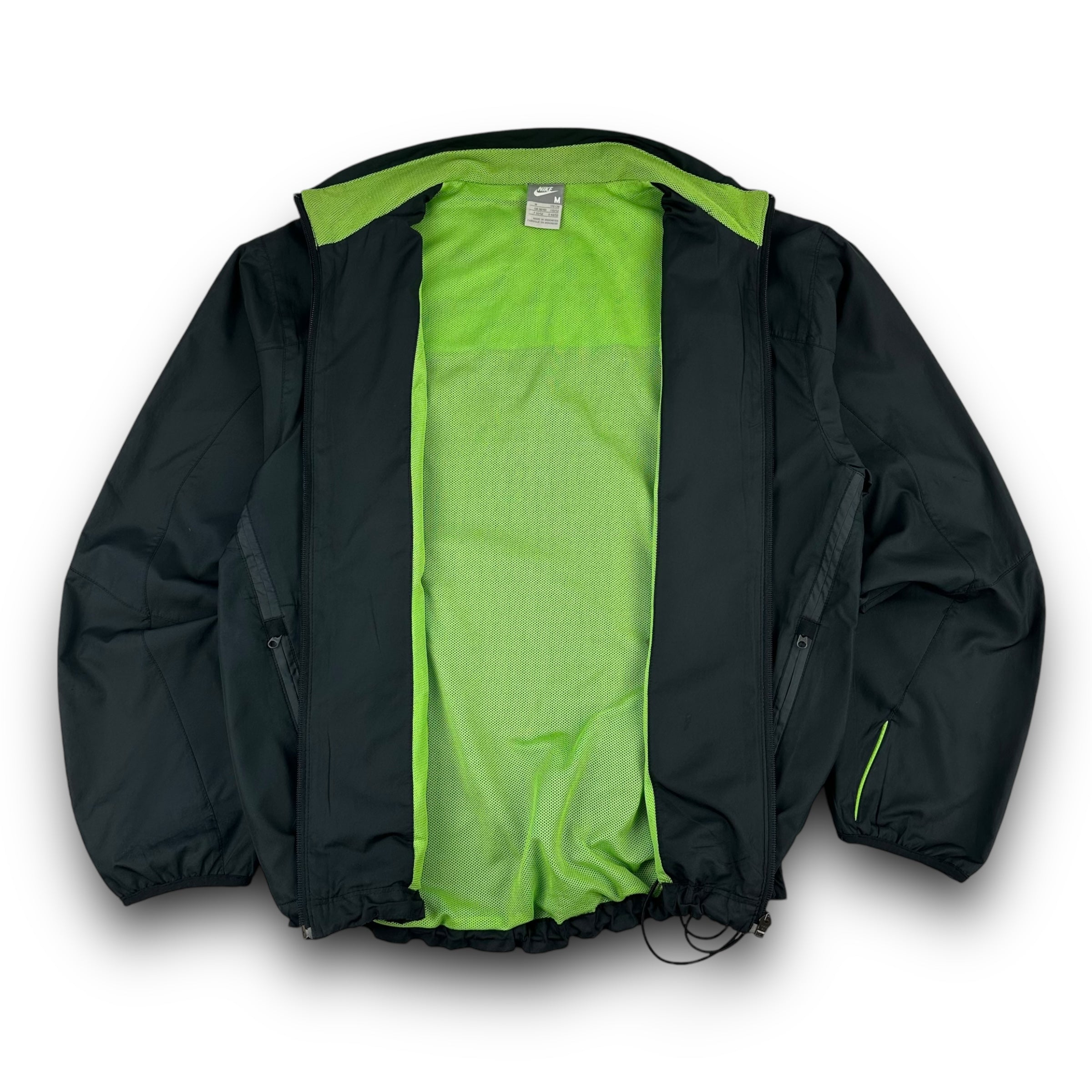 Nike shox 2000's technical neon paneled track jacket (S-M)