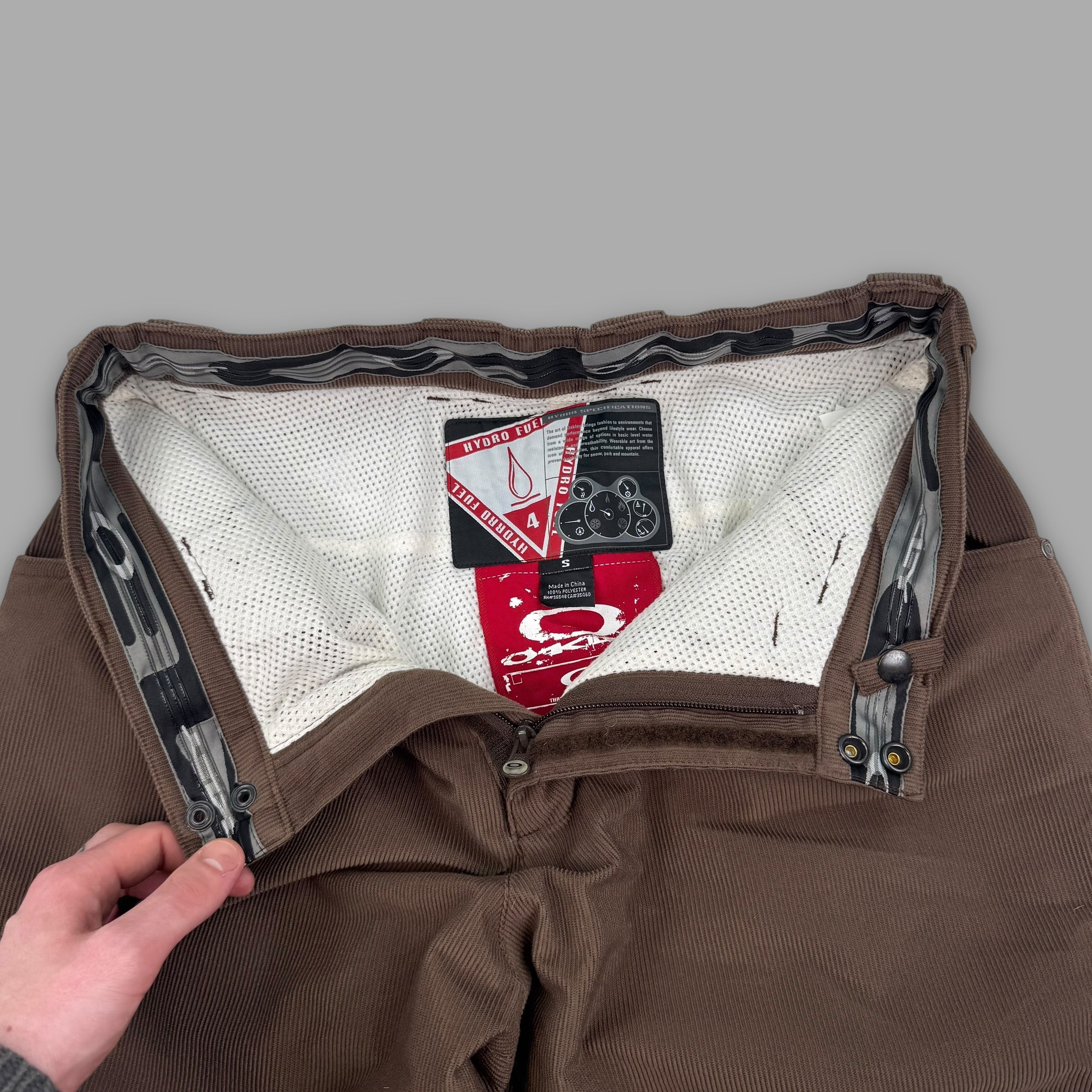 Oakley hydro fuel 2000's technical corduroy baggy vented ski sallopettes (S-M)