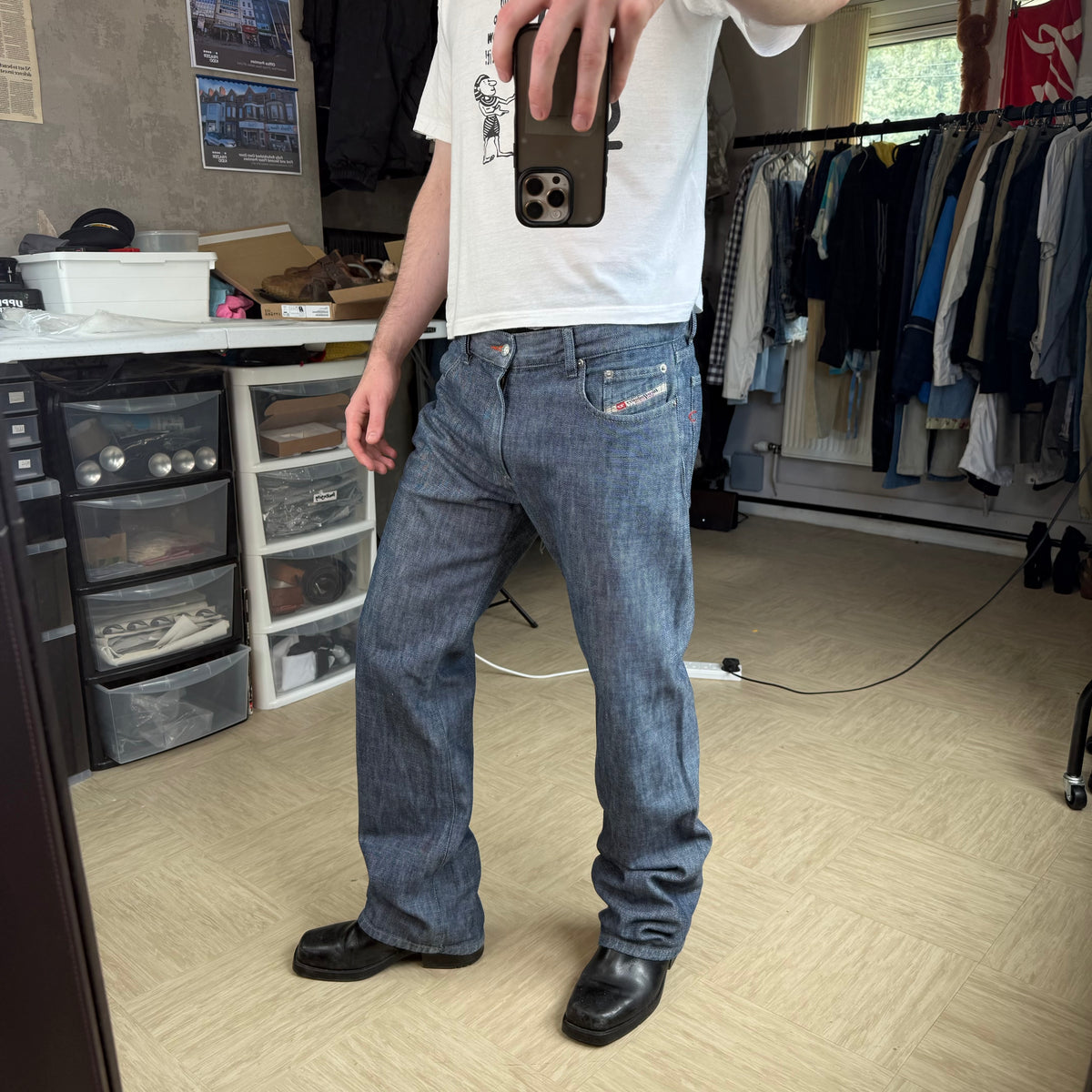 Diesel 1990's relaxed denim straight leg jeans (S)