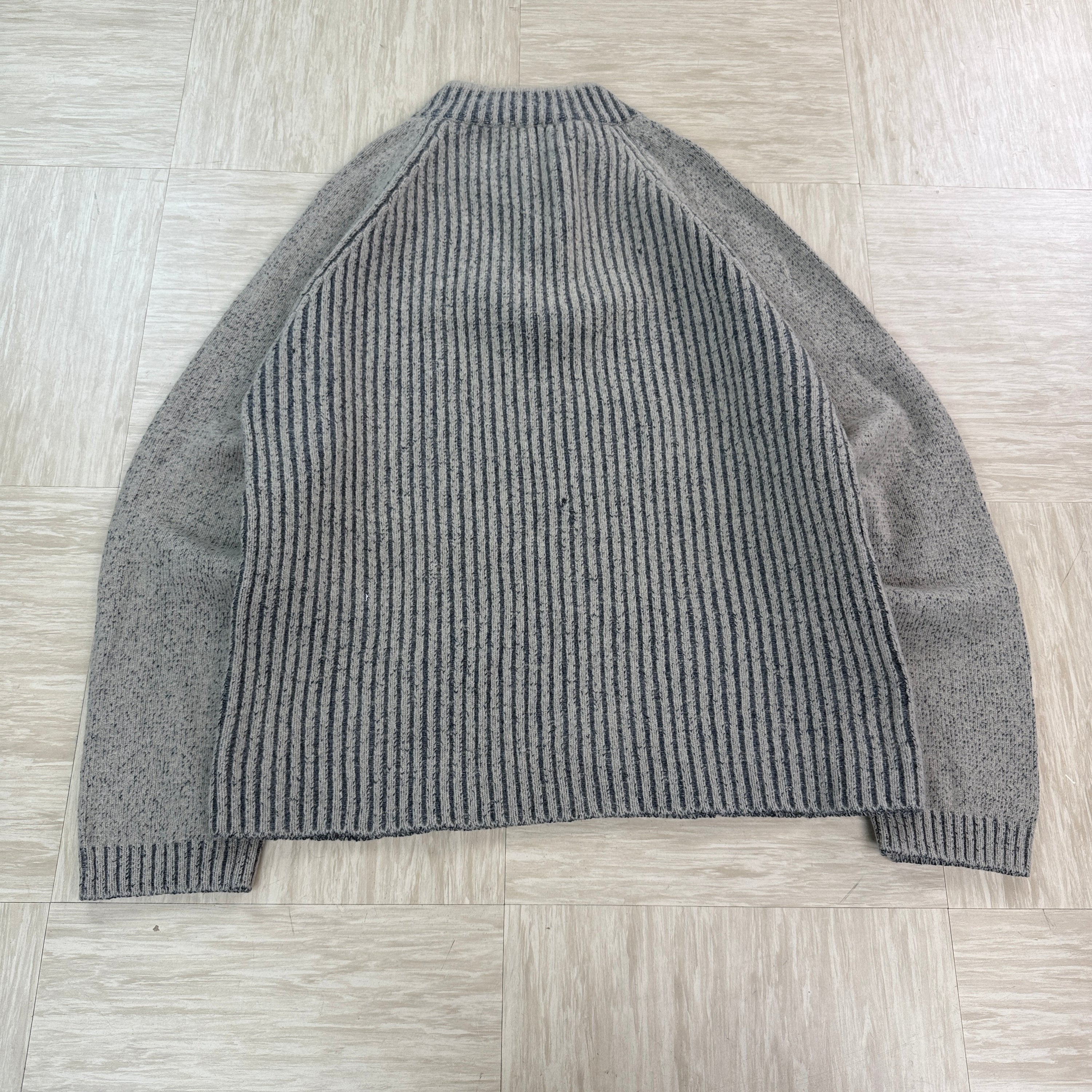 Armani jeans 2000's ribbed wool knit 1/4 zip  (S)