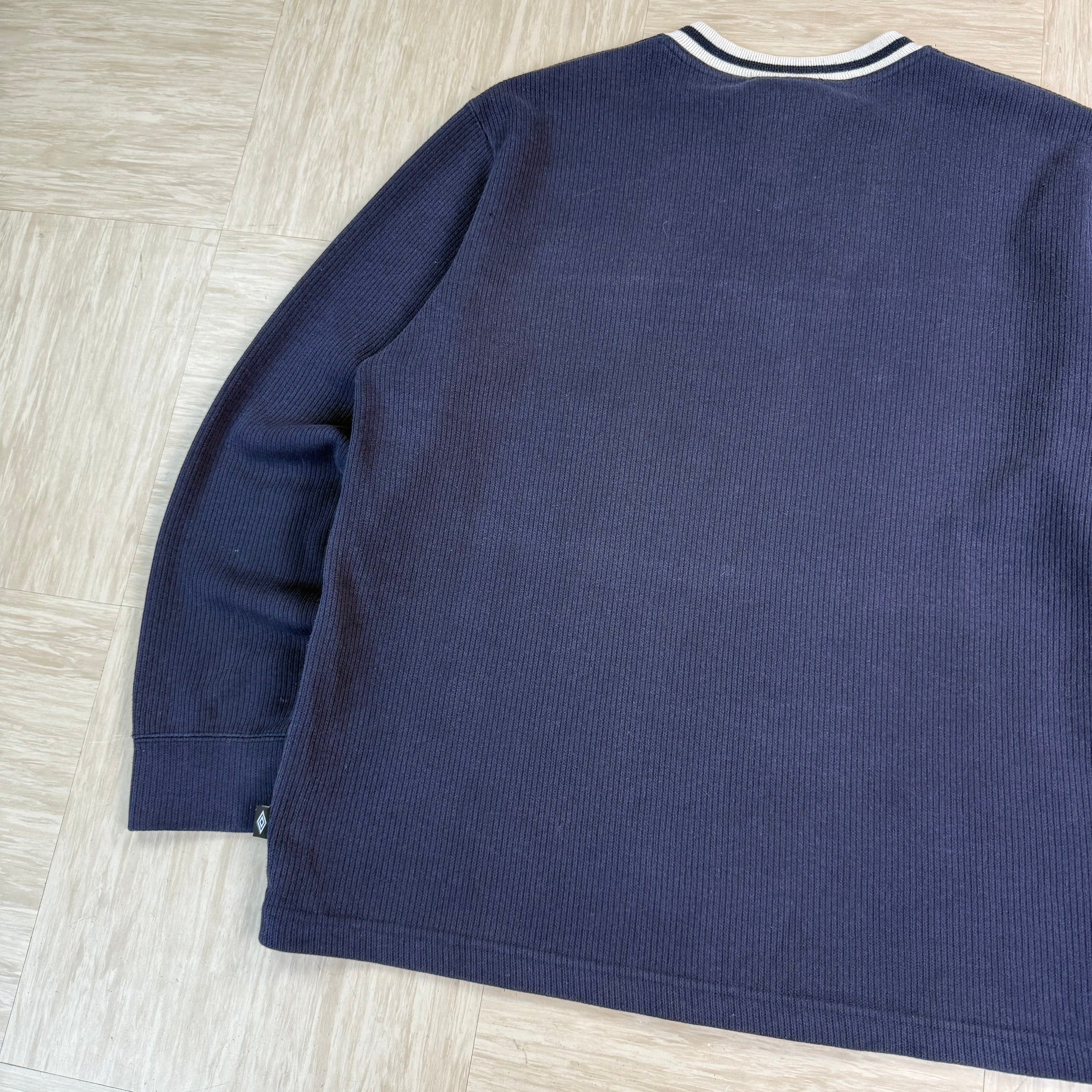 Umbro 1990's ribbed cotton knit sweatshirt (M-L)