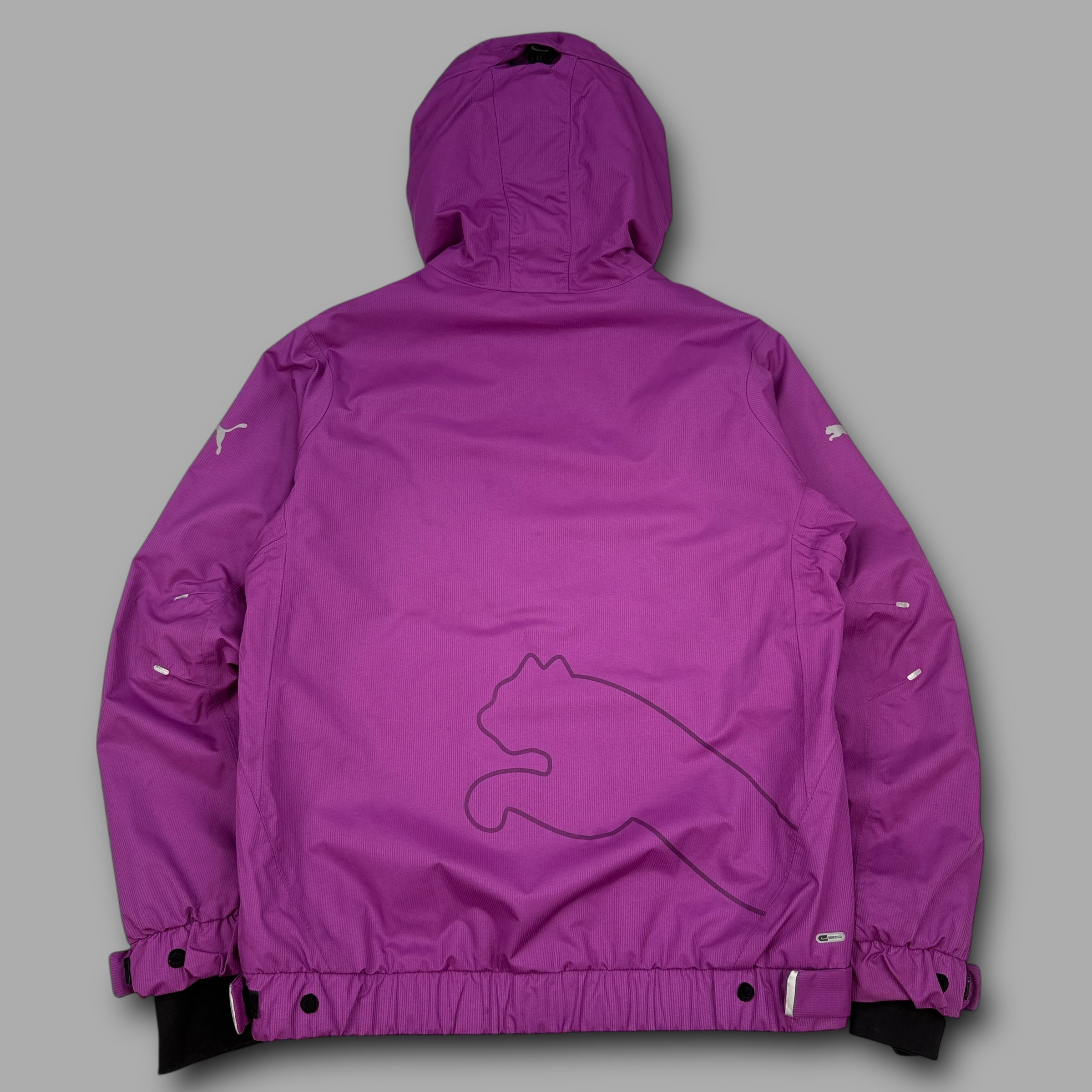 Puma 2000's technical asymmetrical zip softshell balaclava jacket (M) wms