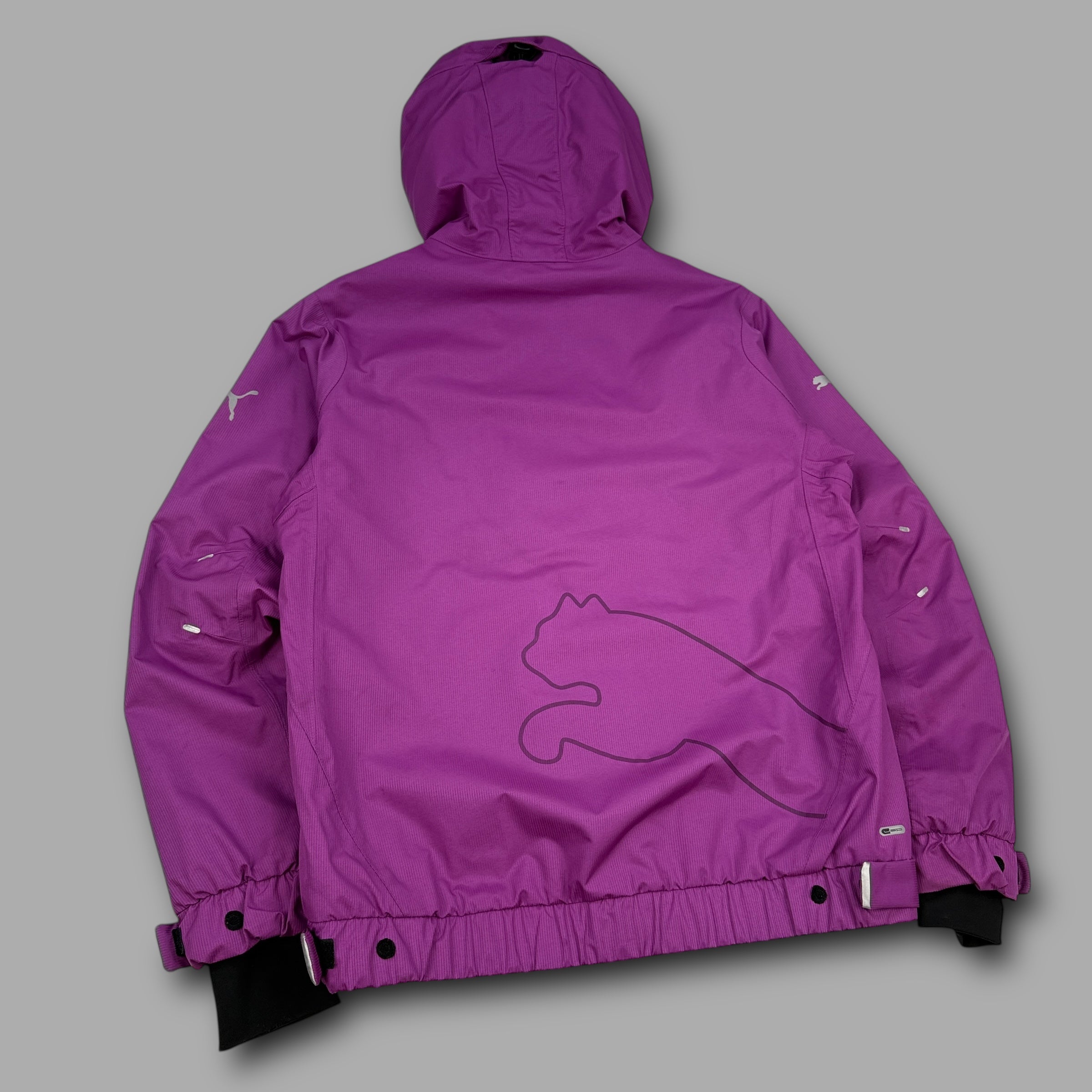 Puma 2000's technical asymmetrical zip softshell balaclava jacket (M) wms