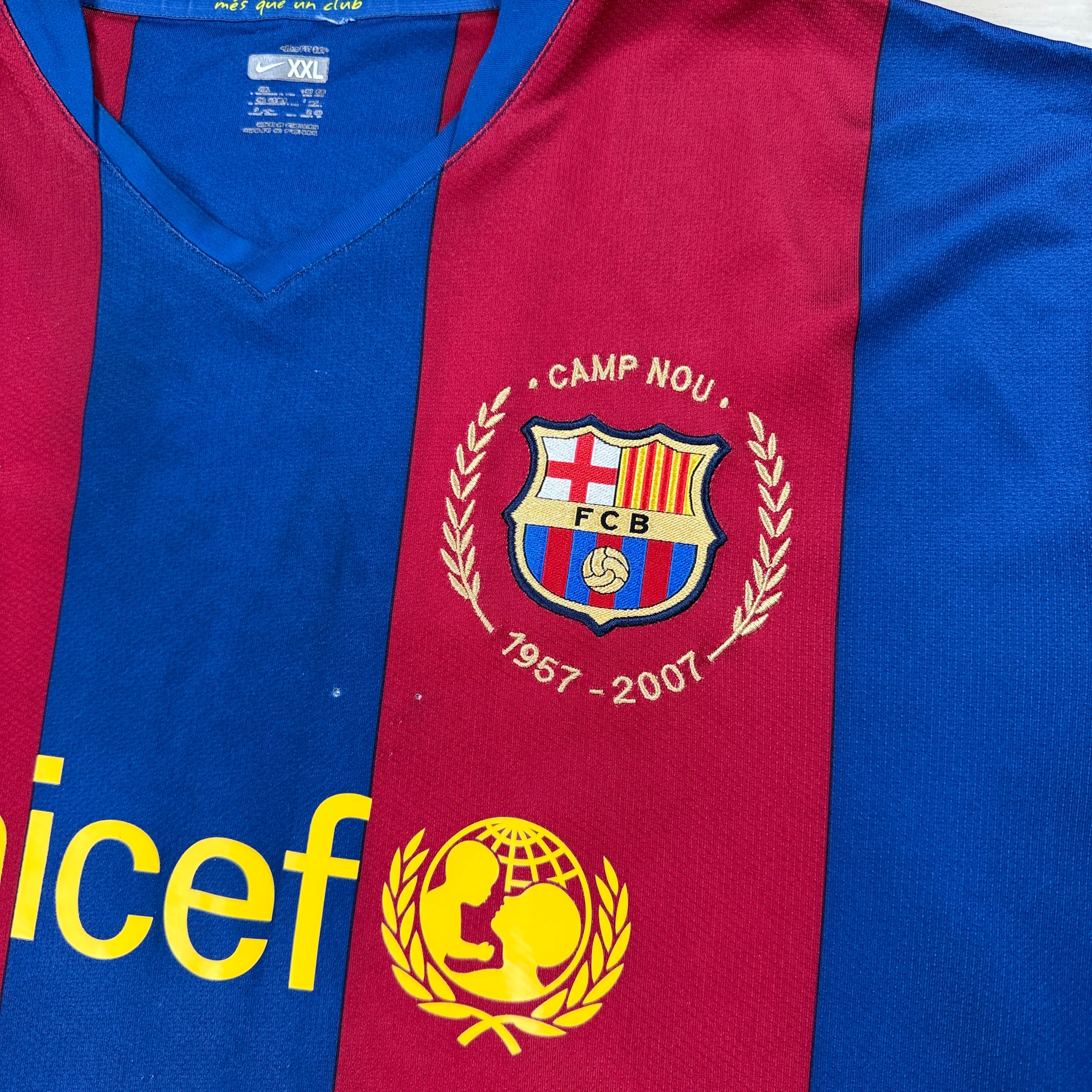Nike FC Barcelona 2007-2008 50th anniversary home shirt (XXL)