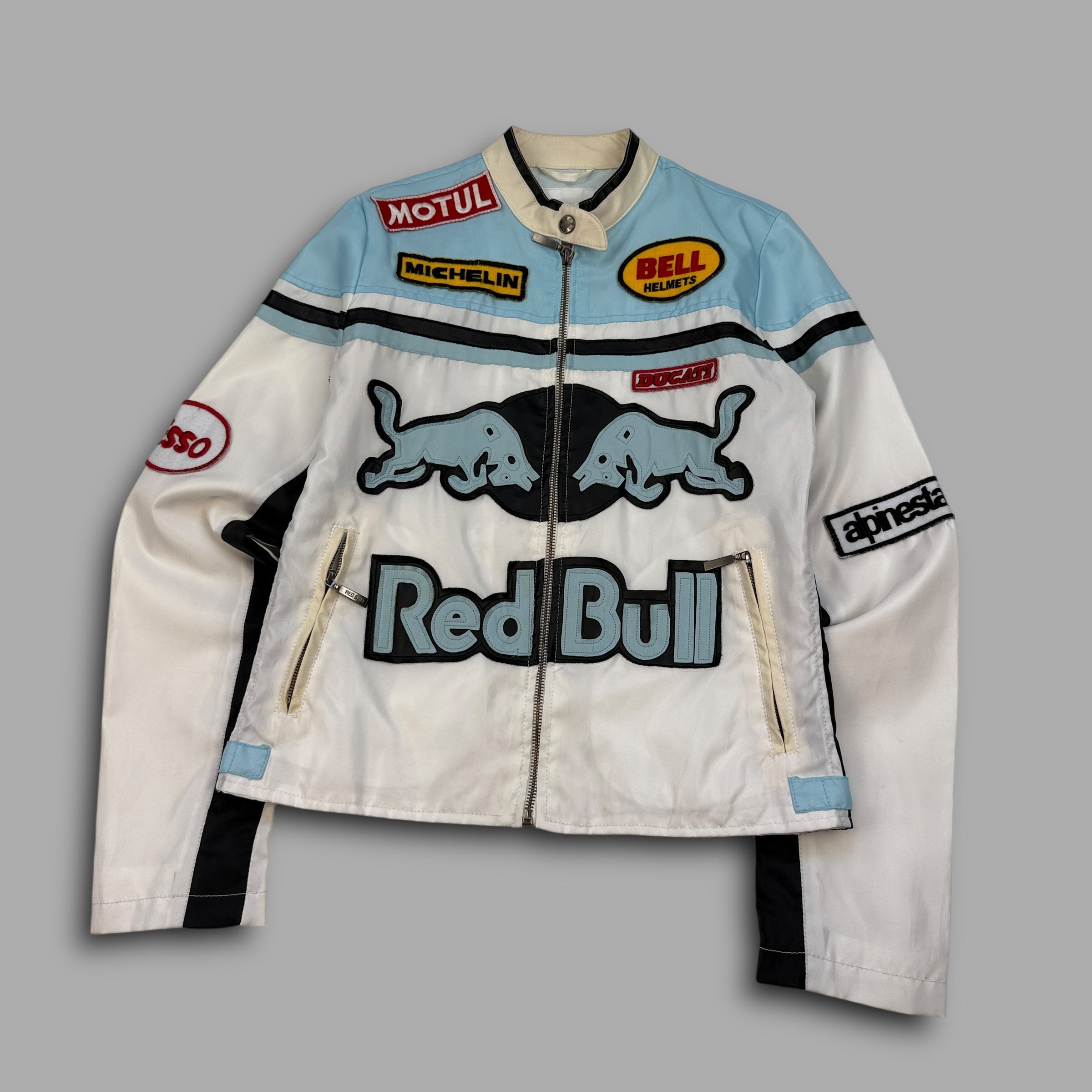 Redbull 2000's lightweight zip-up biker jacket (S)