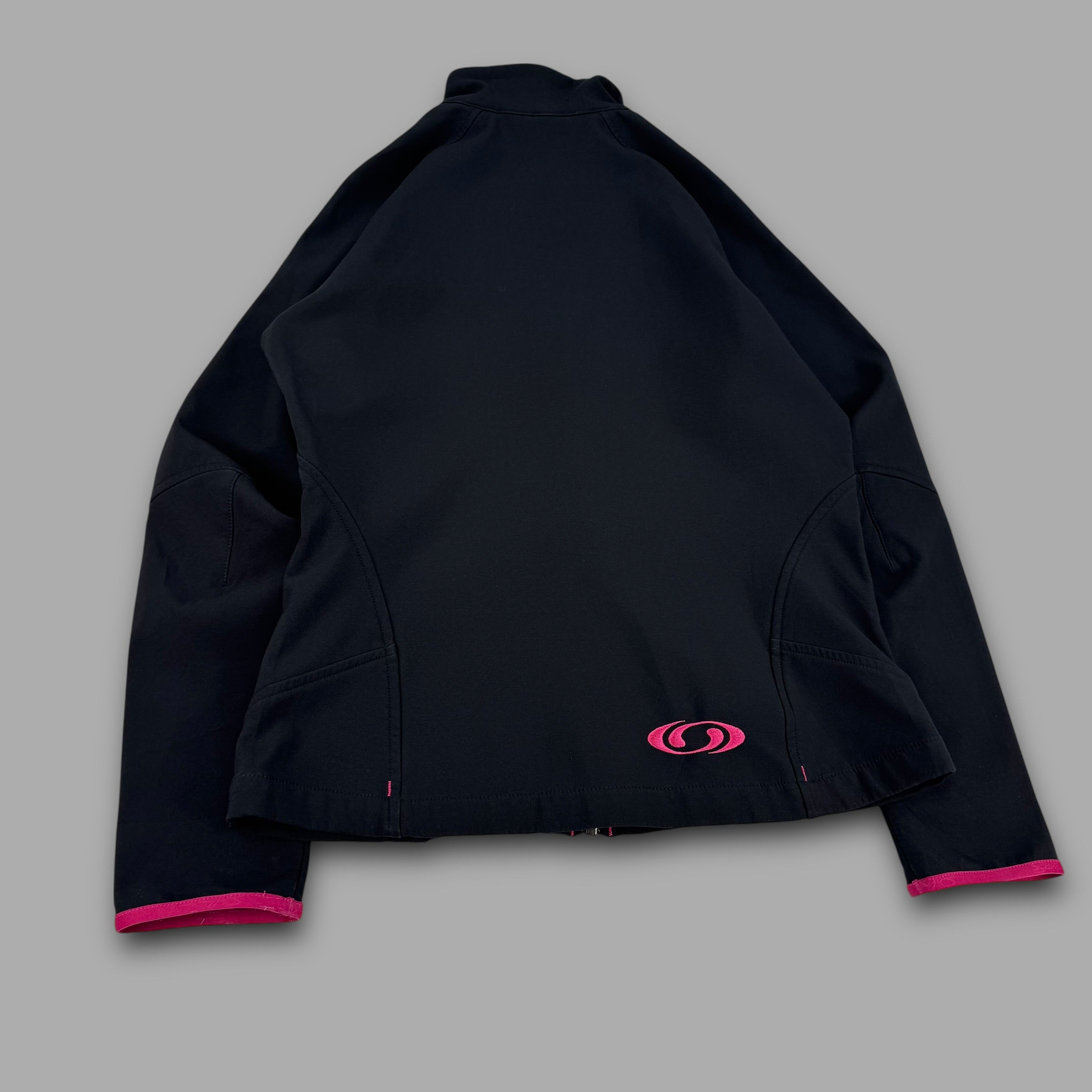 Salomon 2012 embroidered spellout zip up midlayer jacket (L) wms