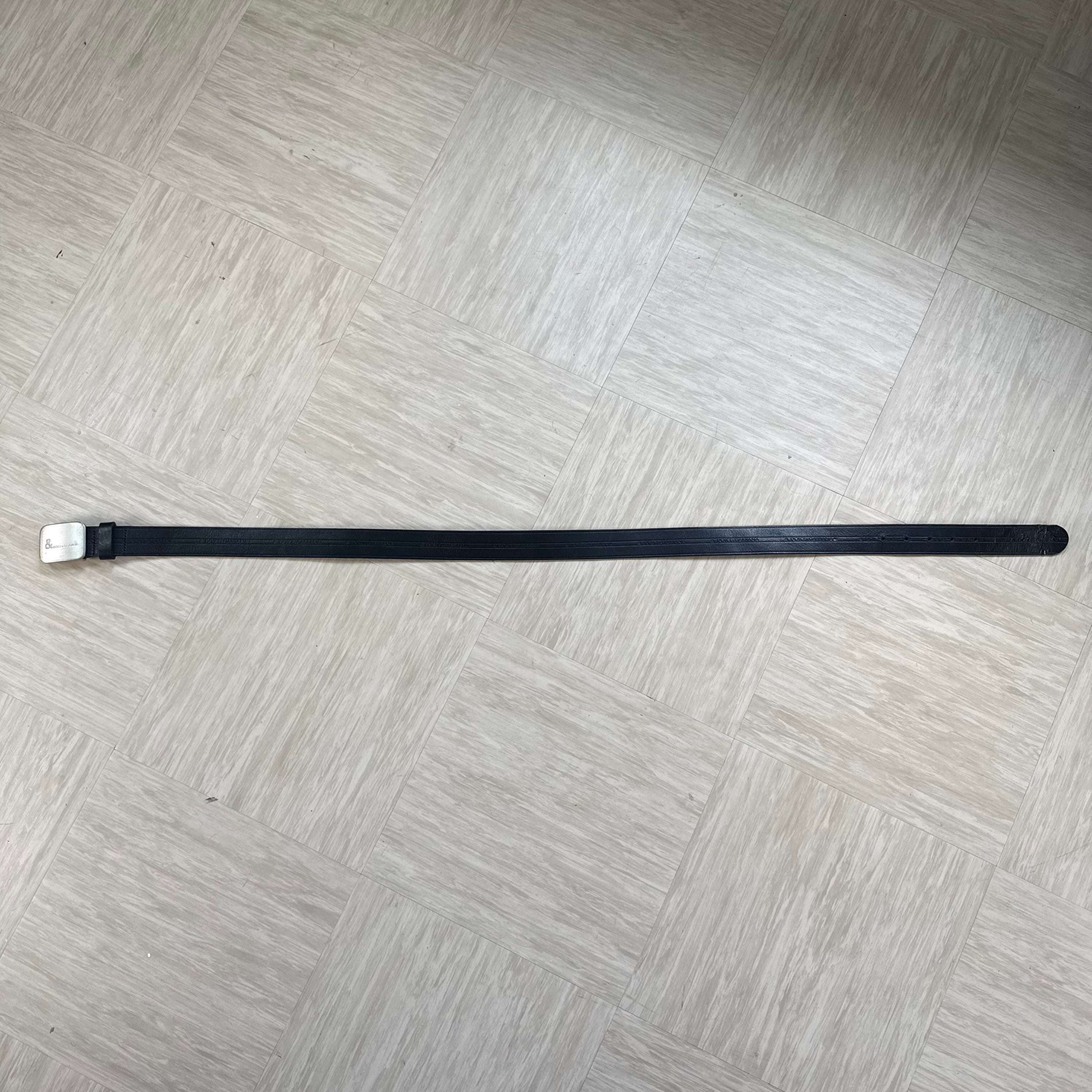 Dolce gabanna 2000's leather embossed spellout belt (OS)