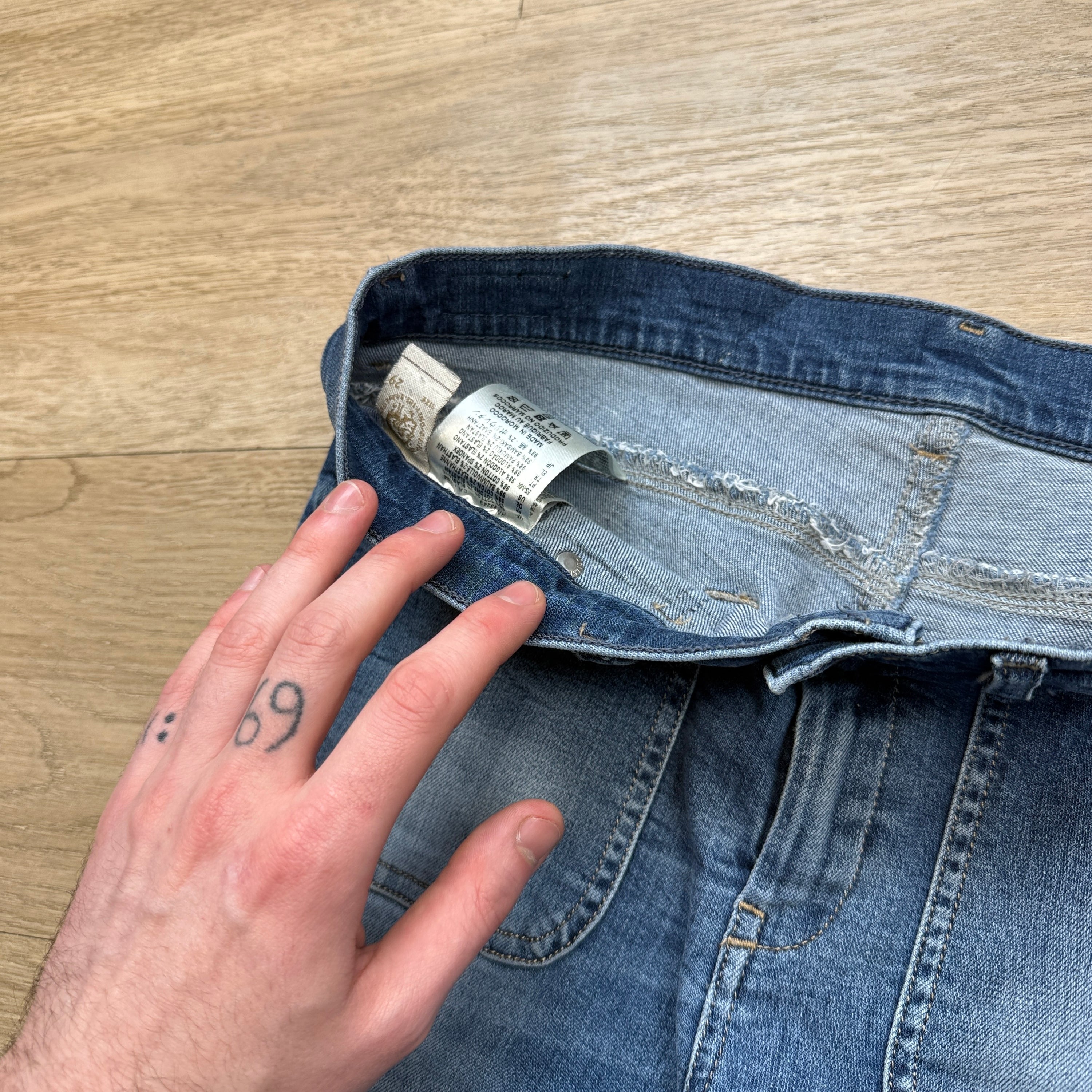 Diesel 2000's slim bootcut stretch washed denim jeans (M) wms