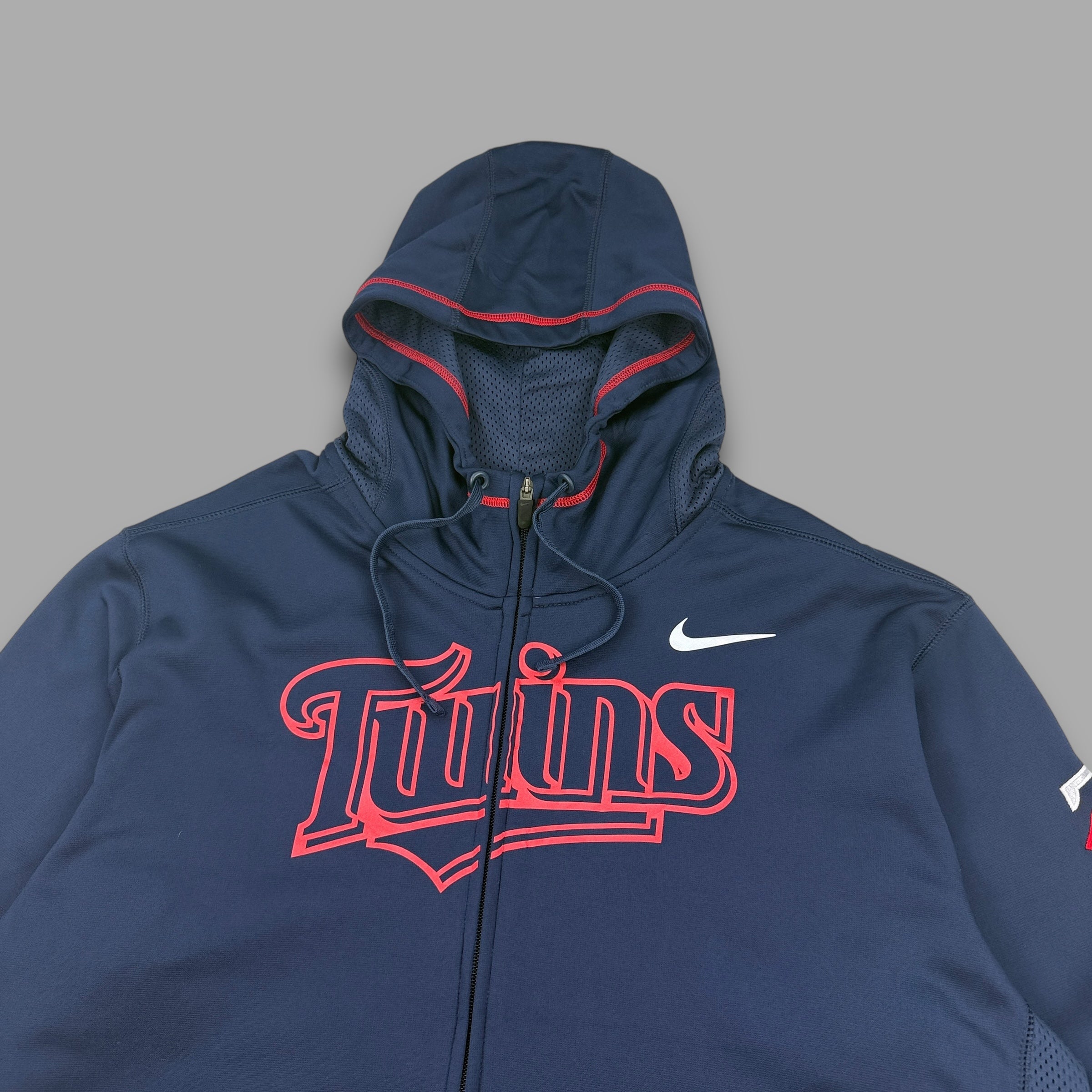 Nike 2000's full zip graphic spellout basketball hoodie (L)