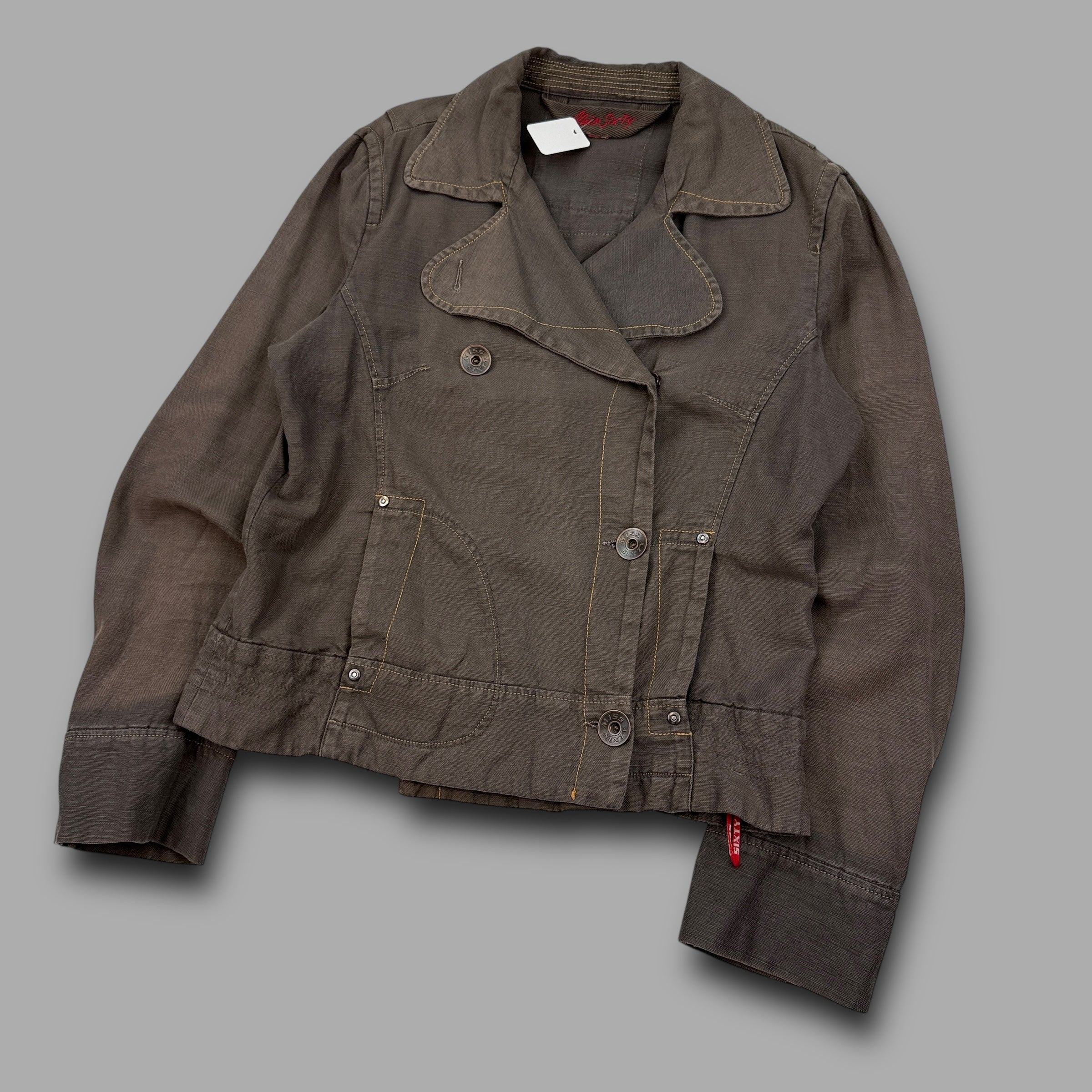 Miss Sixty 2000's double breasted asymmetrical army jacket (XL) wms