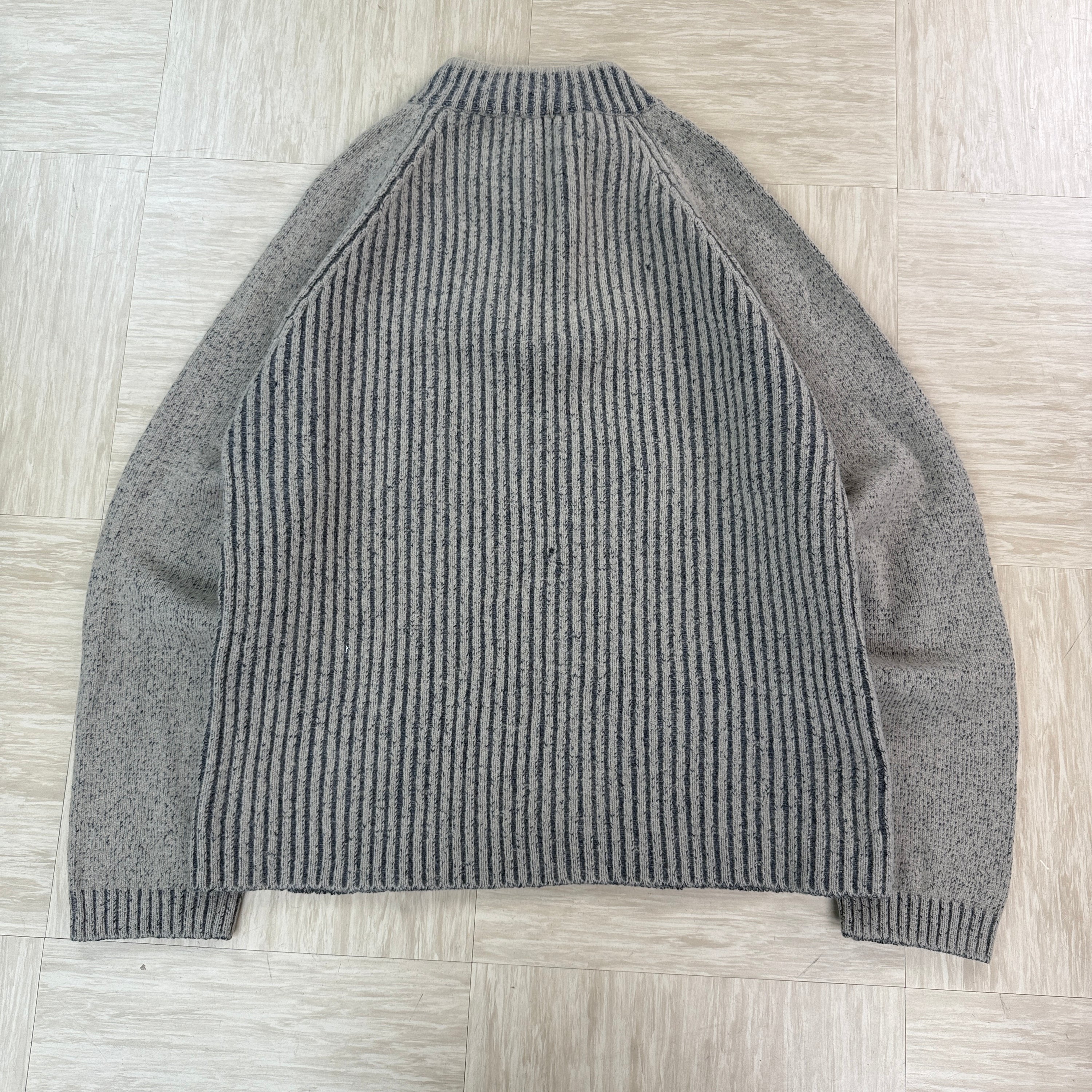 Armani jeans 2000's ribbed wool knit 1/4 zip  (S)
