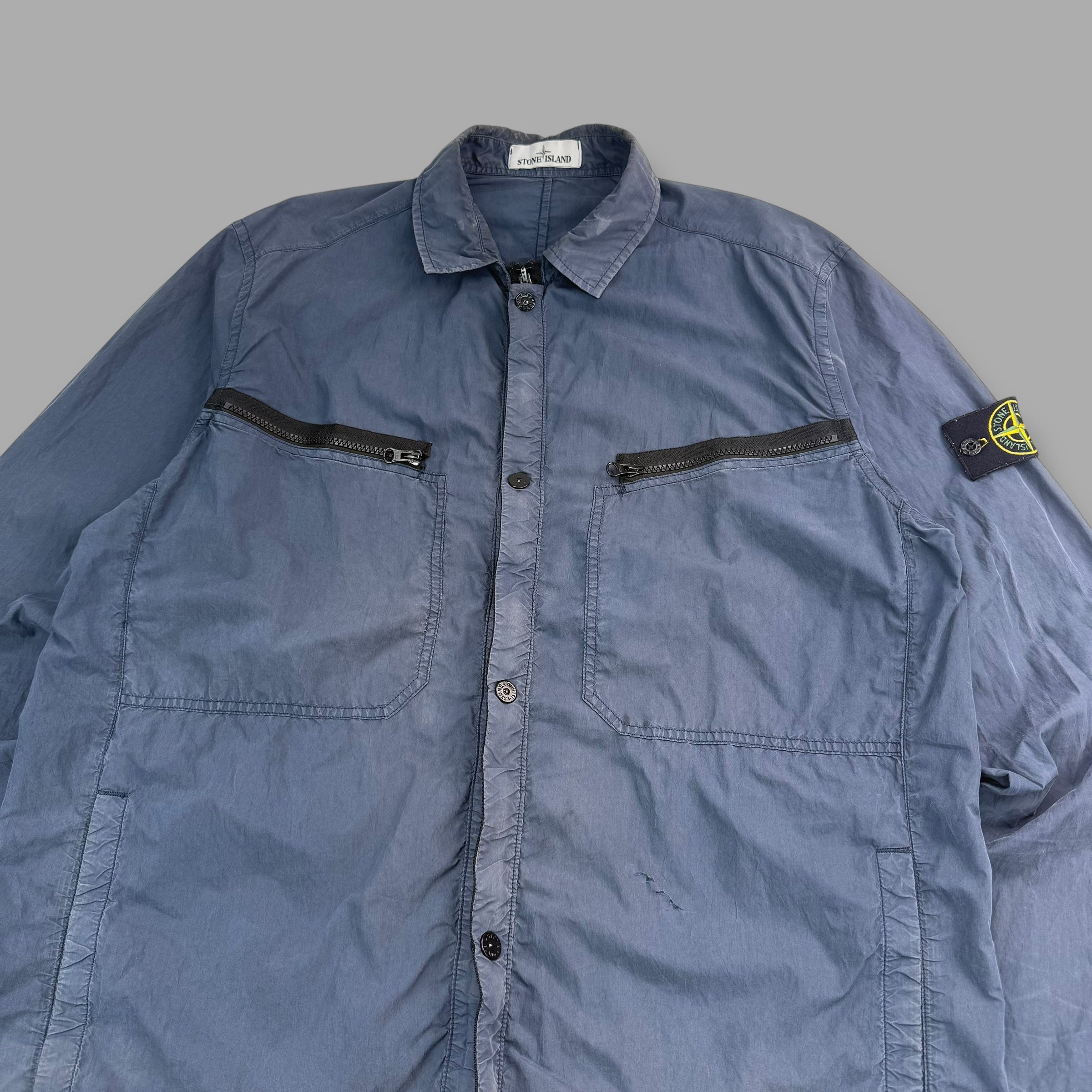 Stone island zip up overshirt (XXL)