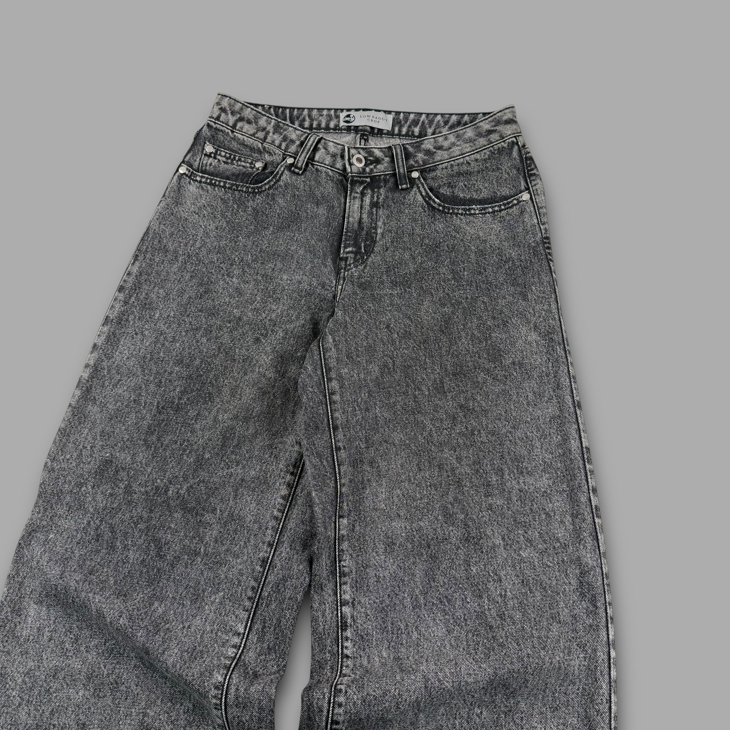 Levi's silver tab 2000's baggy low rise cropped denim jeans (S)
