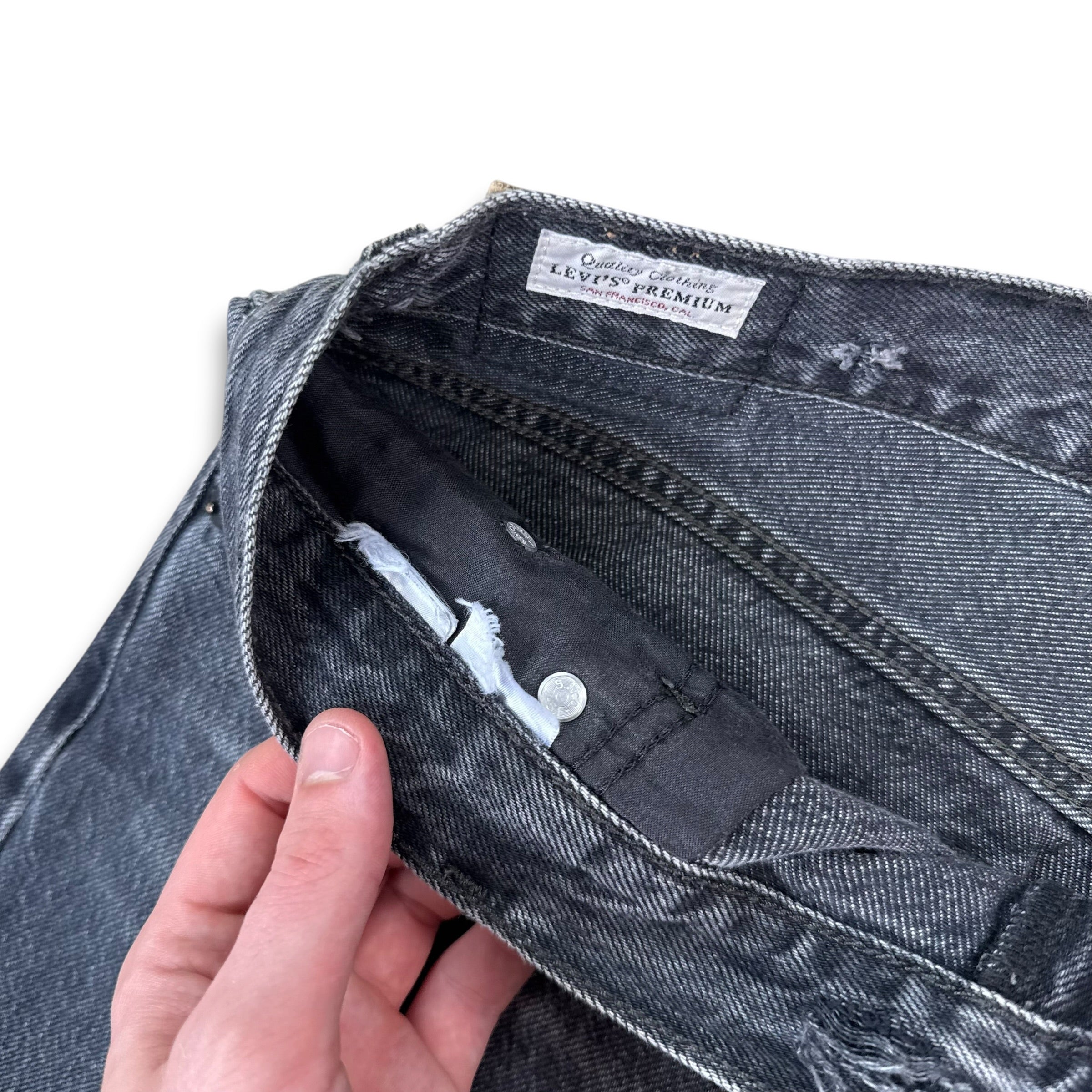Levi's 2000's grey denim baggy bootcut jeans (M)