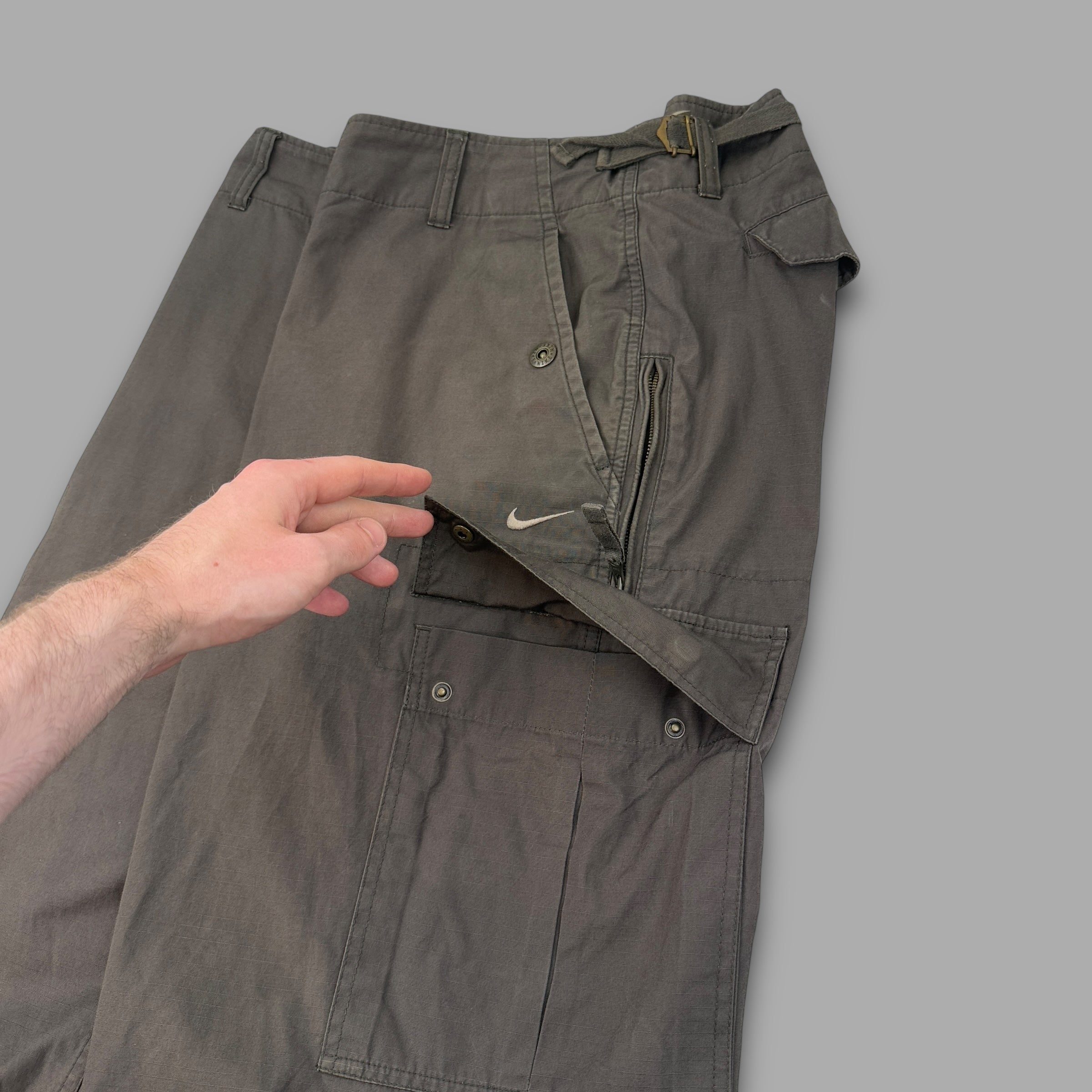Nike 2000's technical combat parachute trousers (L)