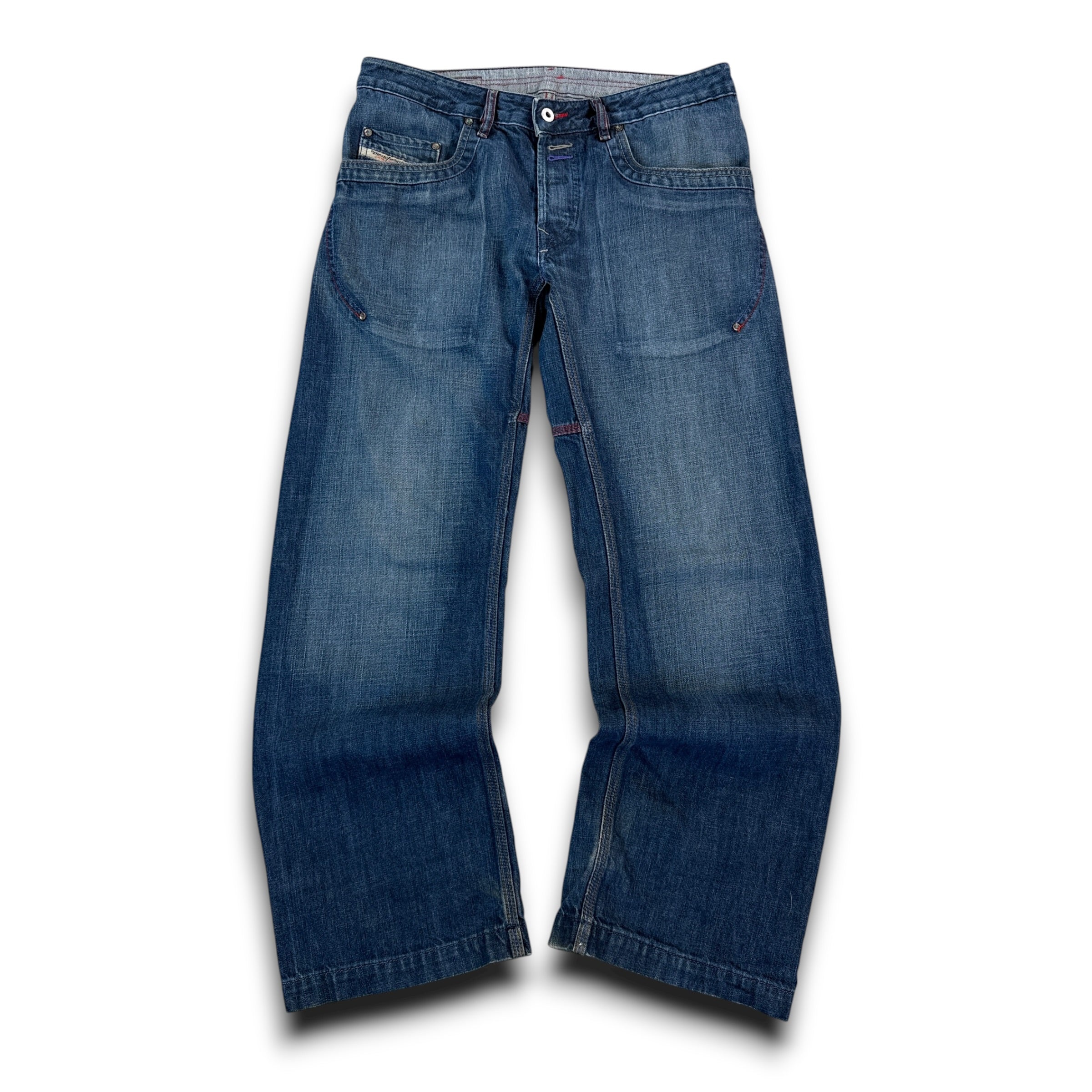 Diesel 2004 relaxed bootcut embroidered denim jeans (S)