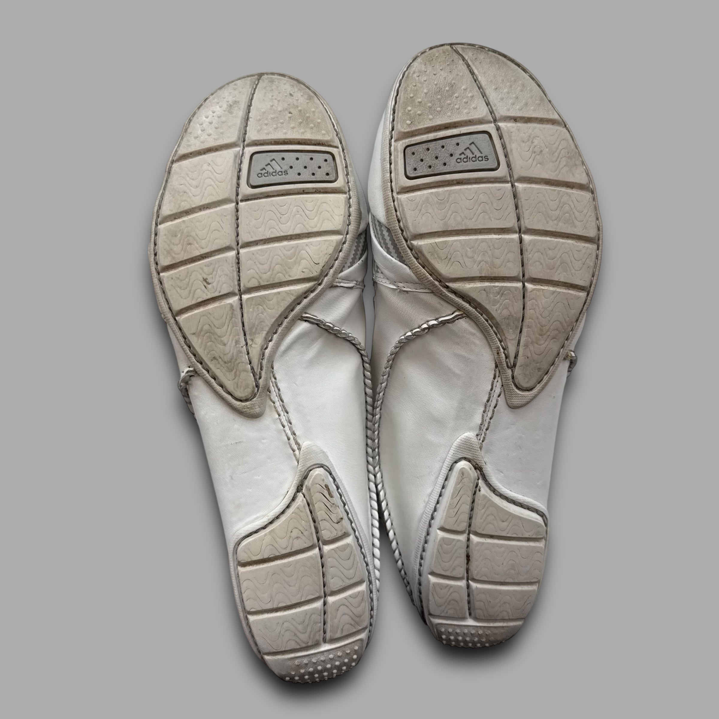 Adidas mactelo 2011 leather 'white and grey' slip on (UK10.5)