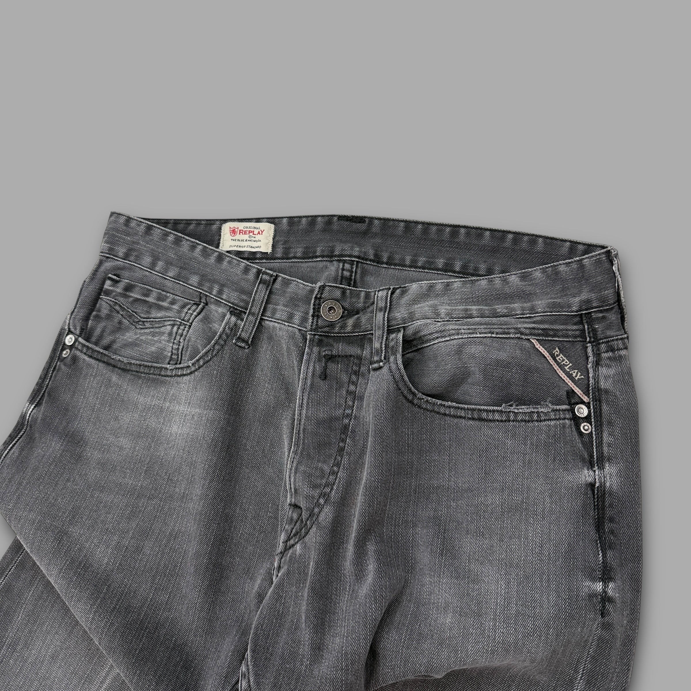 Replay 2000's washed straight fit bootcut denim jeans (M)