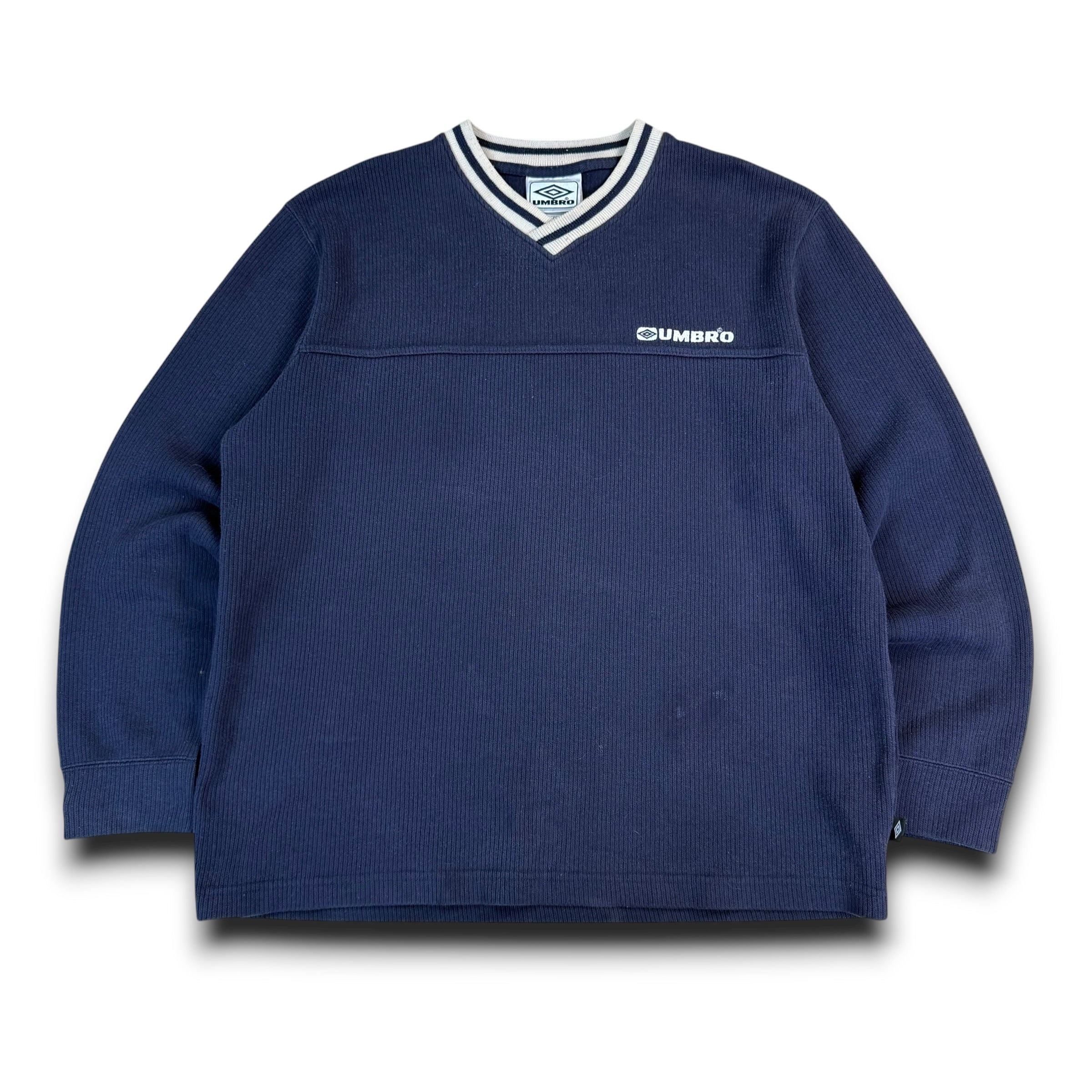 Umbro 1990's ribbed cotton knit sweatshirt (M-L)