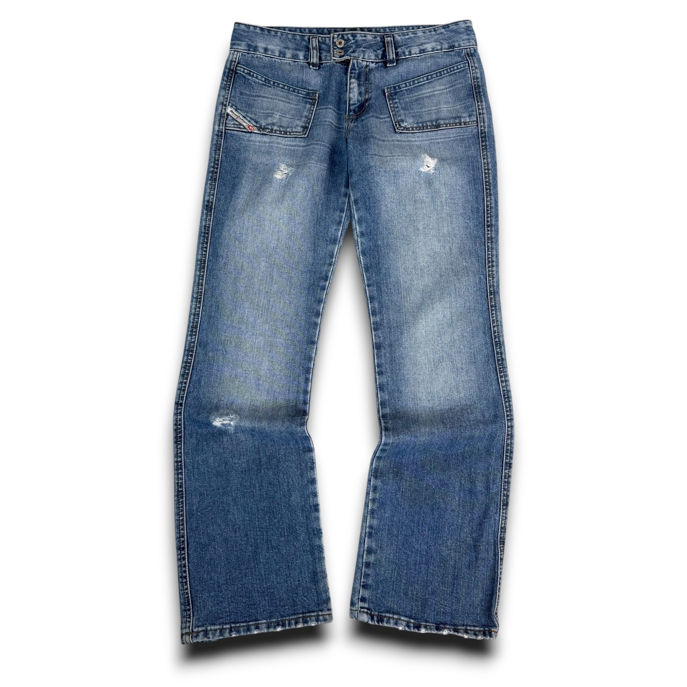 Diesel 2000's relaxed distressed denim bootcut jeans (S)