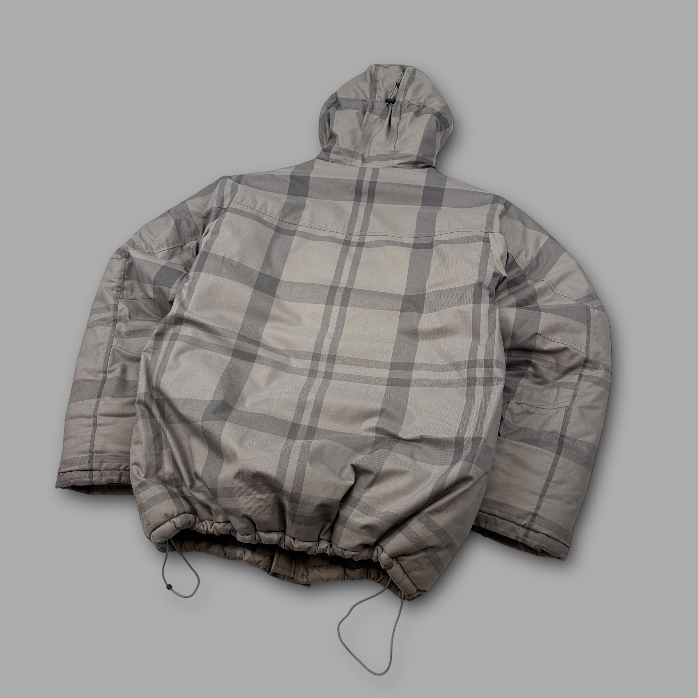 Stussy 2000's technical plaid downfilled soft shell jacket (M-L)