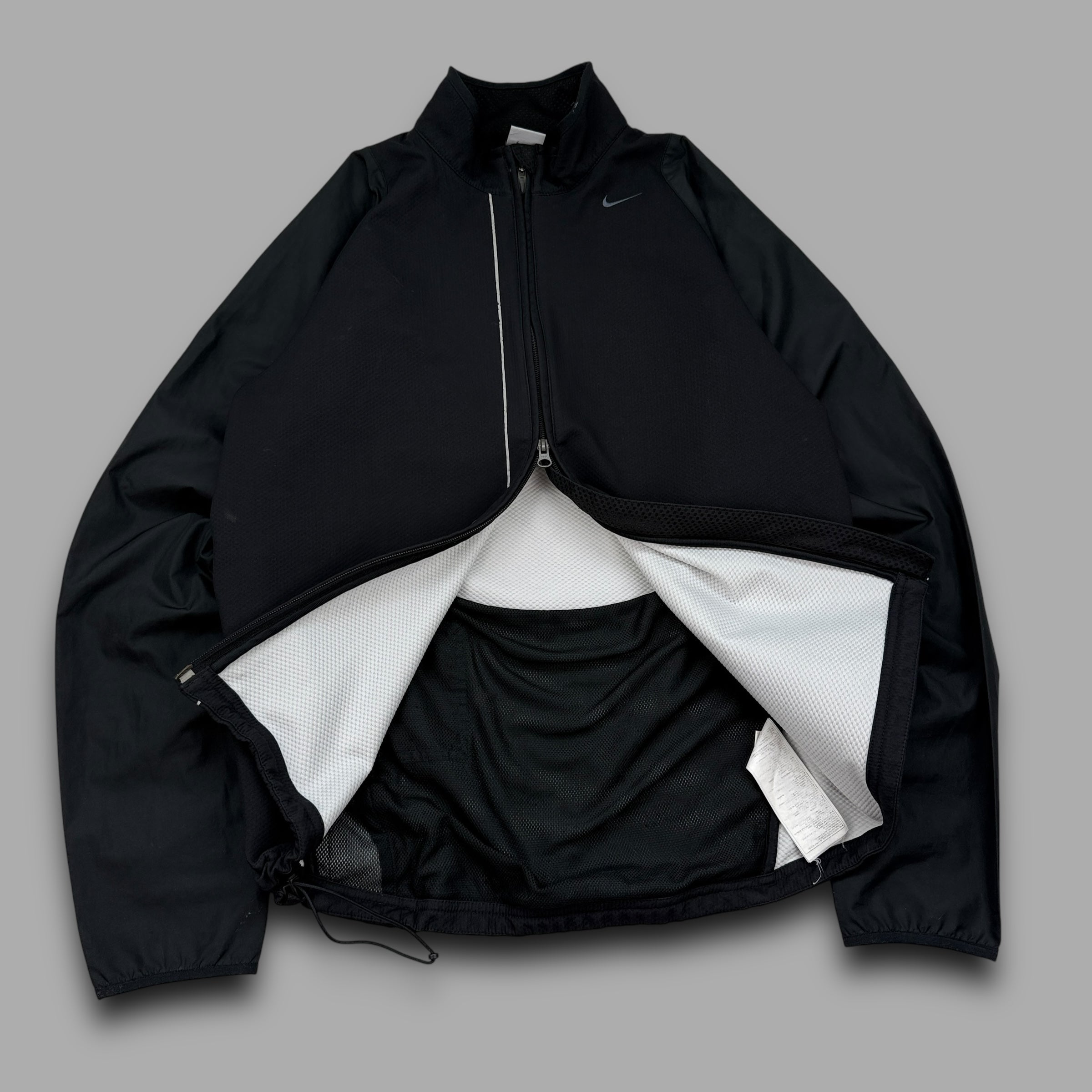 Nike 2000's technical clima-fit panelled softshell track jacket (M)