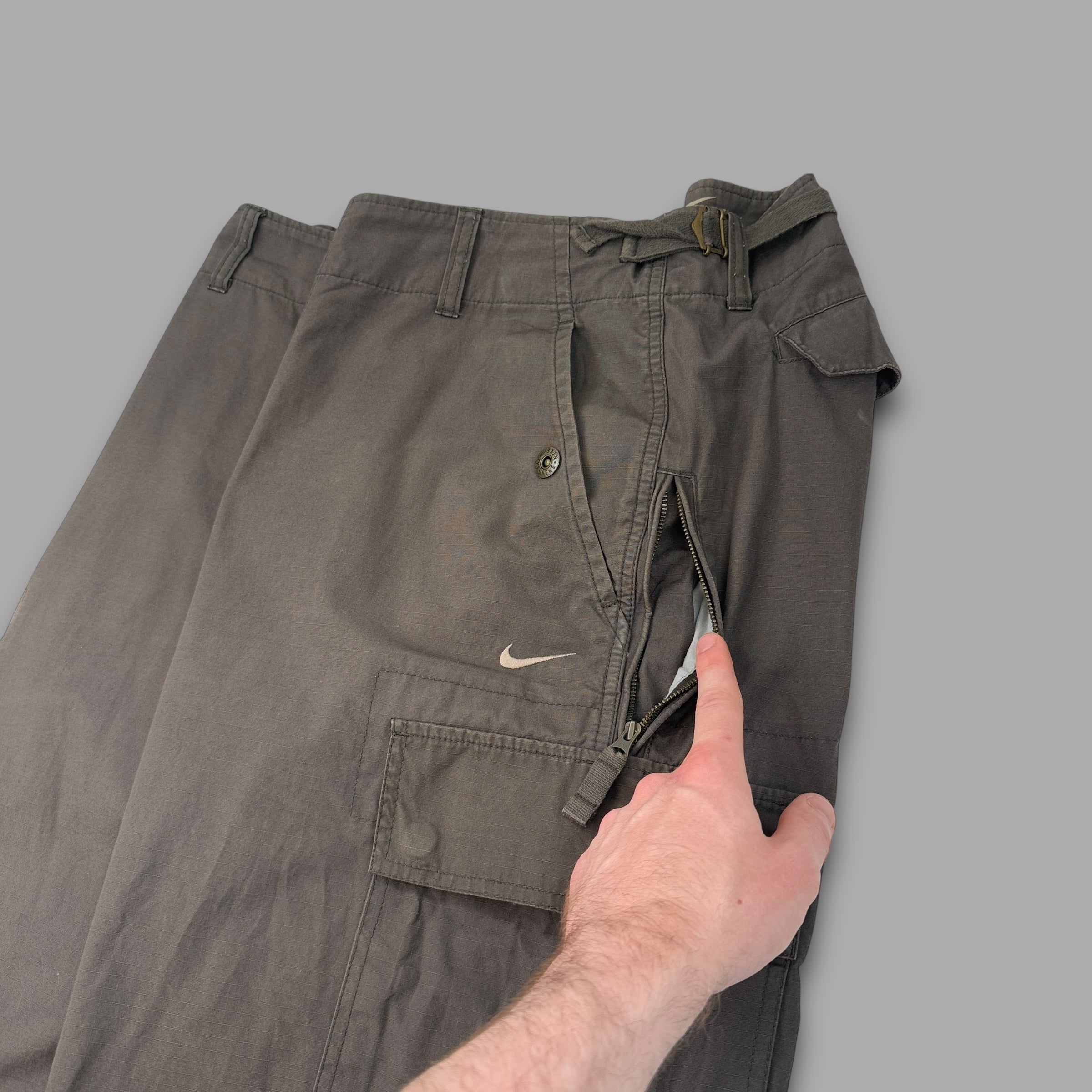 Nike 2000's technical combat parachute trousers (L)
