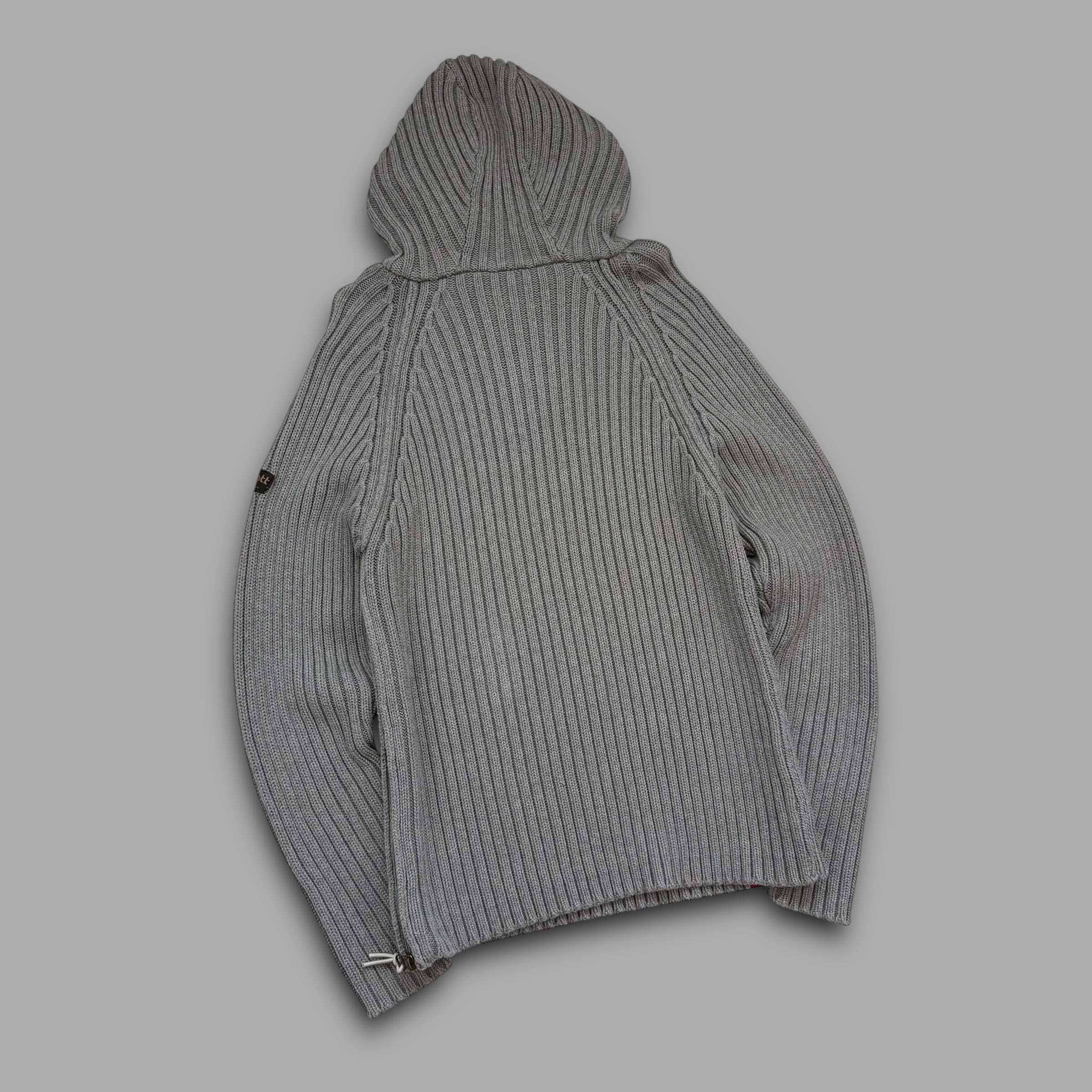Schott NYC 2000's balaclava knit asymmetrical zip pullover jacket (L)