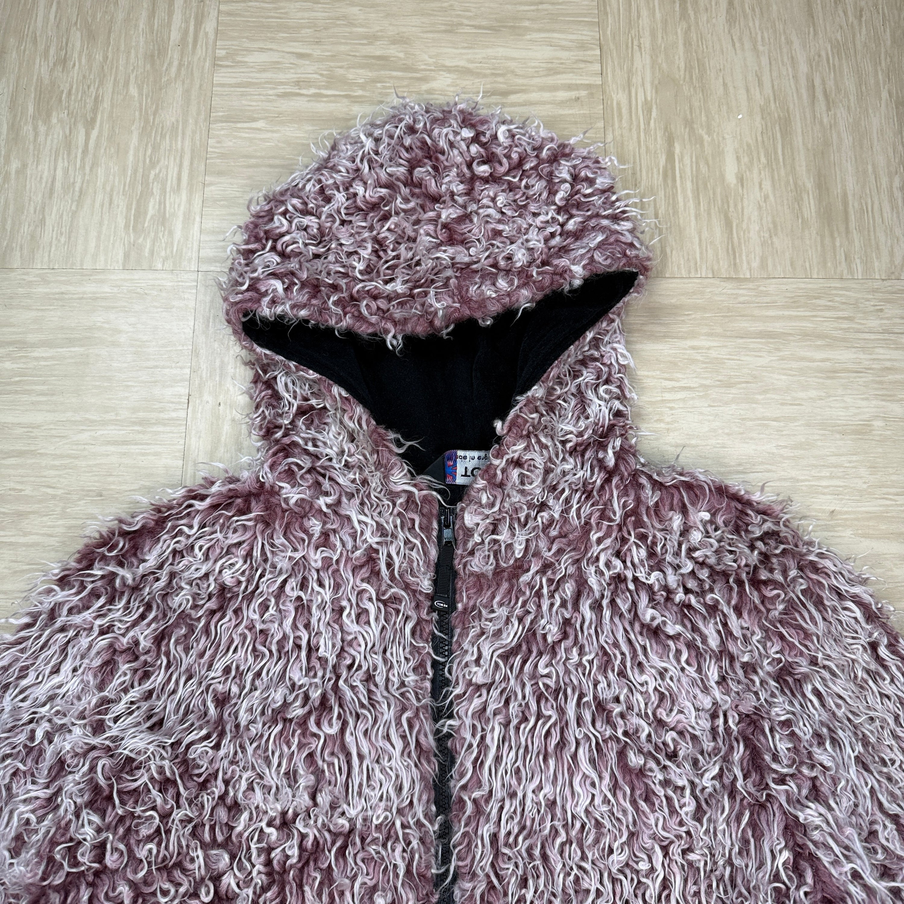 Tog24 1990's modacrylic faux fur yeti fleece jacket (S)