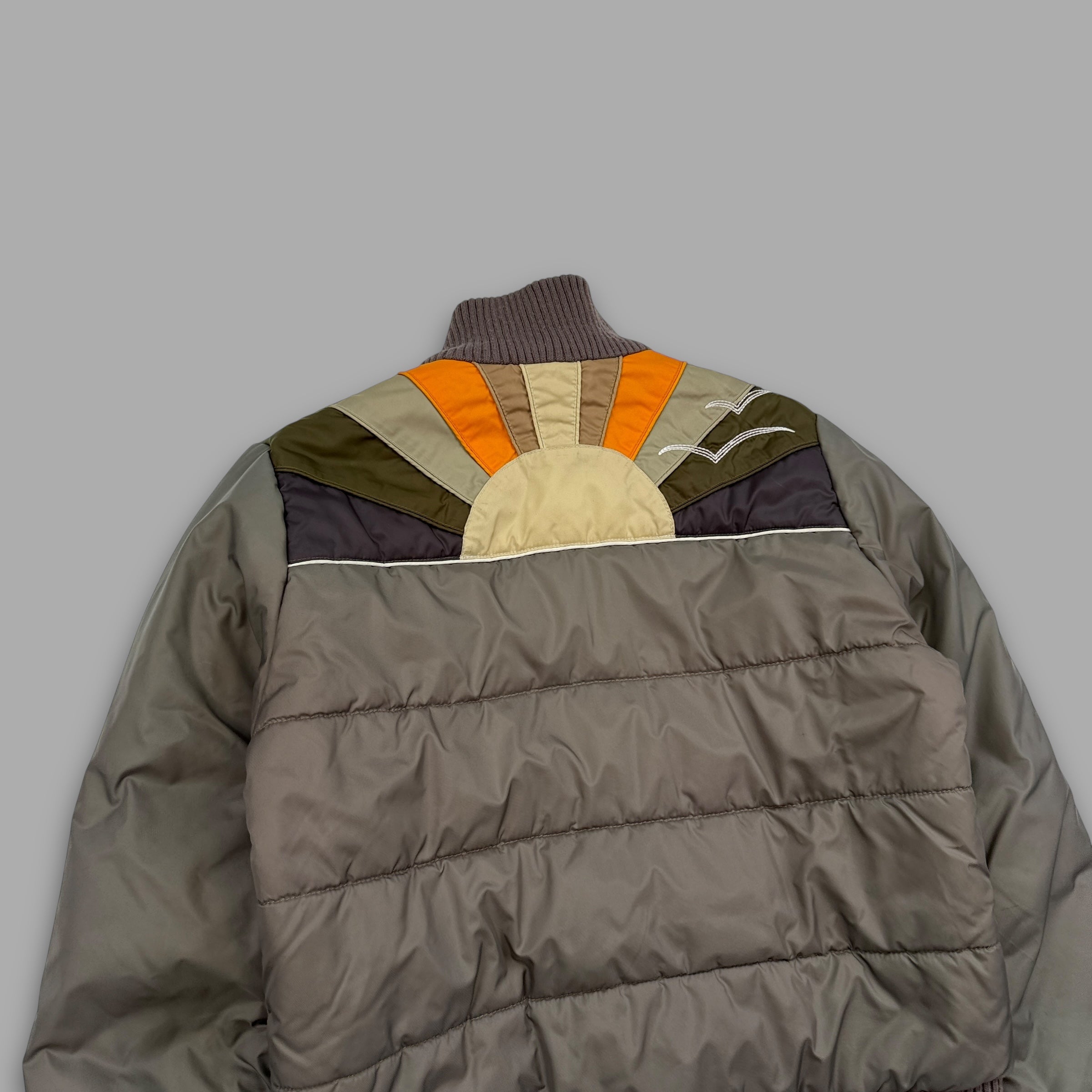 Quiksilver x Roxy 2000's graphic embroidered downfilled puffer jacket (S)